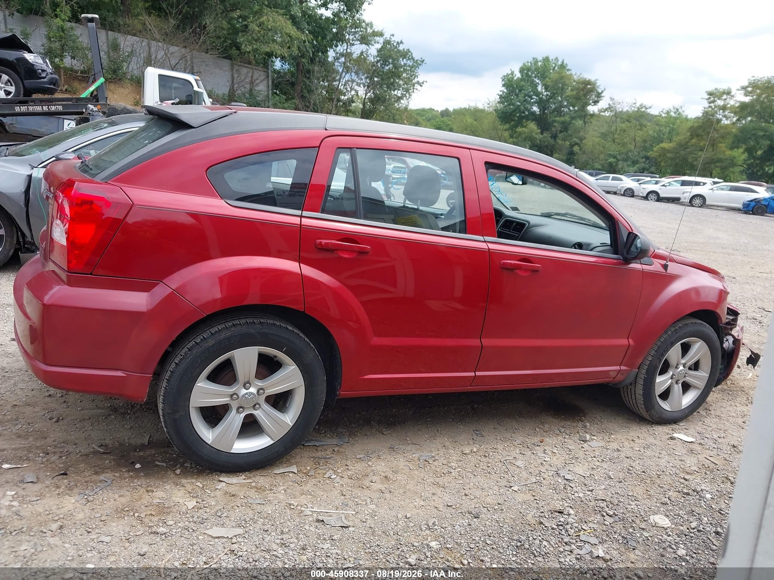 2010 Dodge Caliber Mainstreet Красный vin: 1B3CB3HAXAD568936
