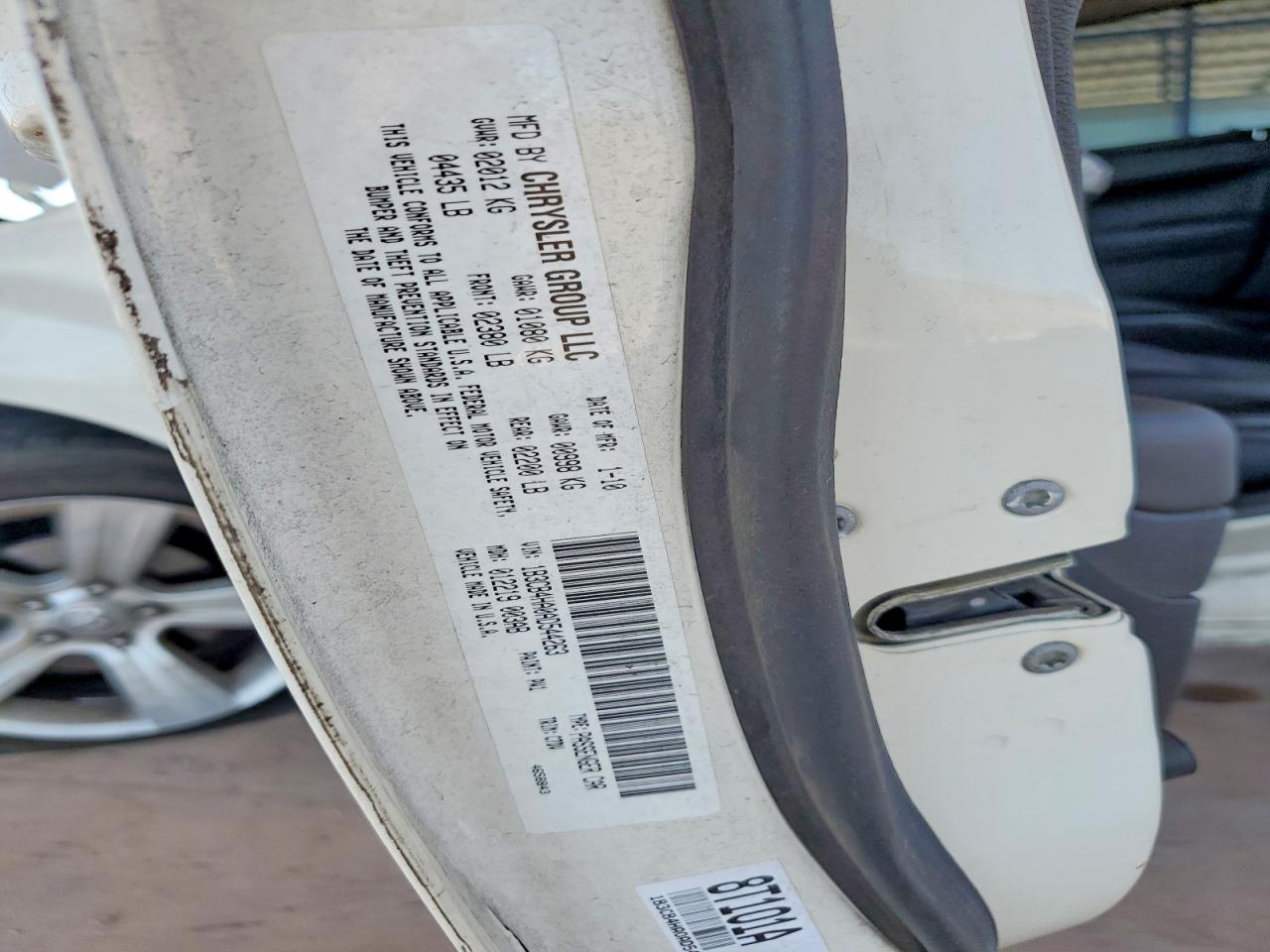 2010 Dodge Caliber Sxt White vin: 1B3CB4HA0AD544263