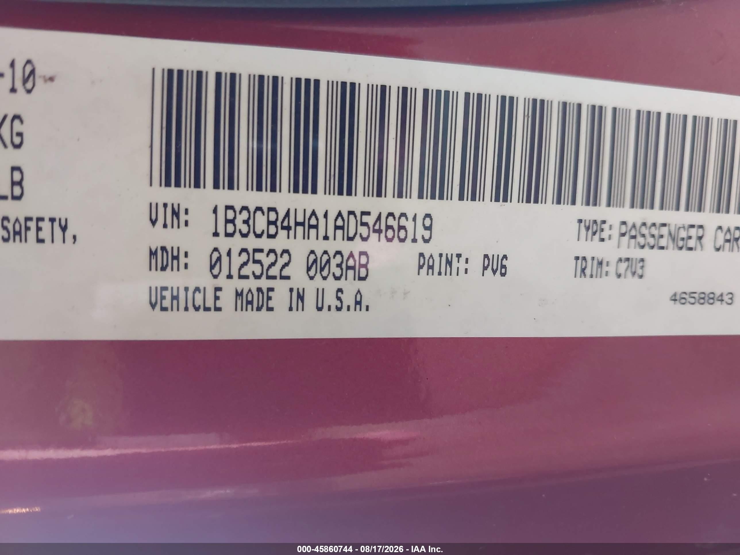 2010 Dodge Caliber Sxt Оранжевый vin: 1B3CB4HA1AD546619