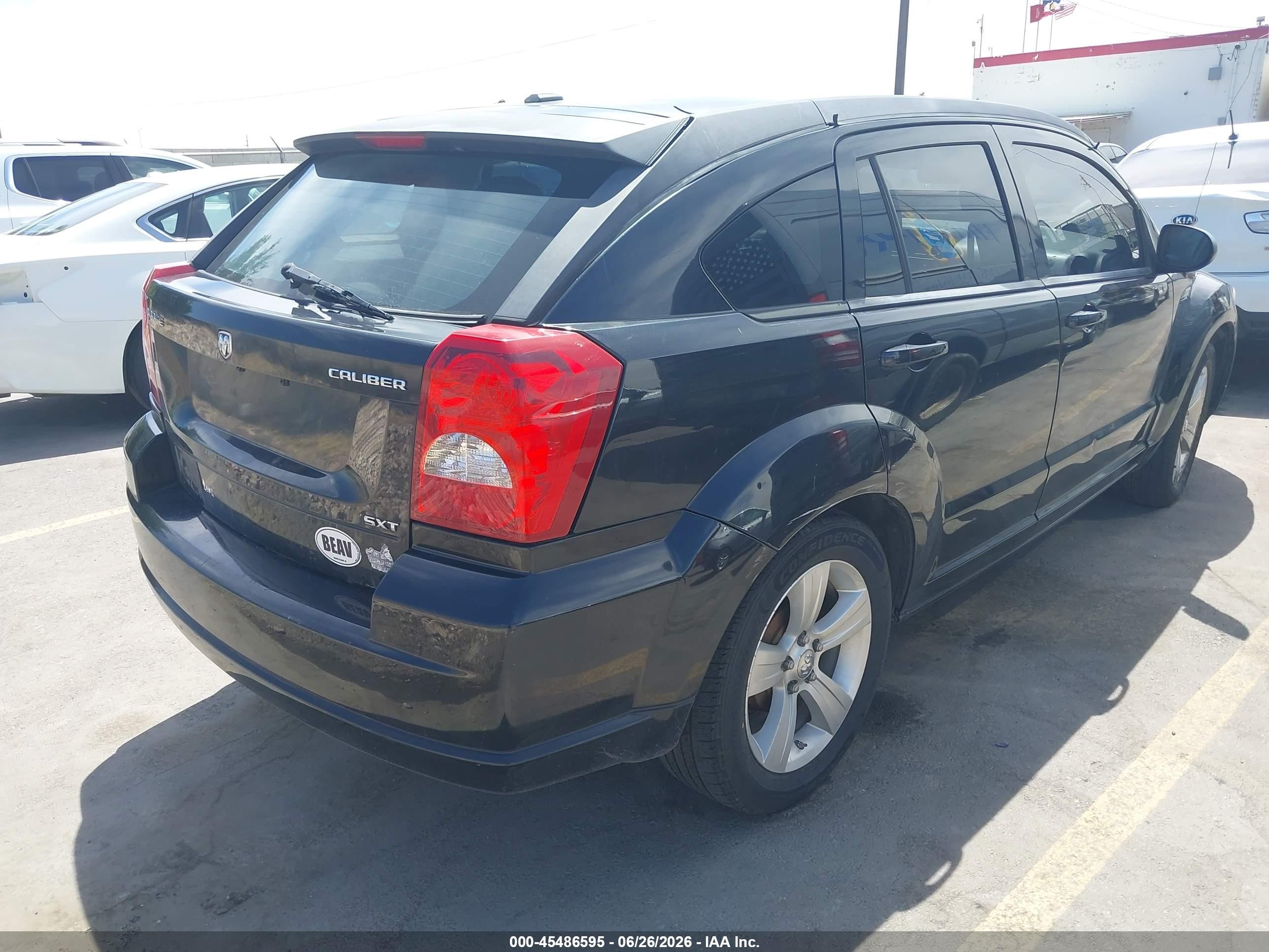 2010 Dodge Caliber Sxt Black vin: 1B3CB4HA4AD535193