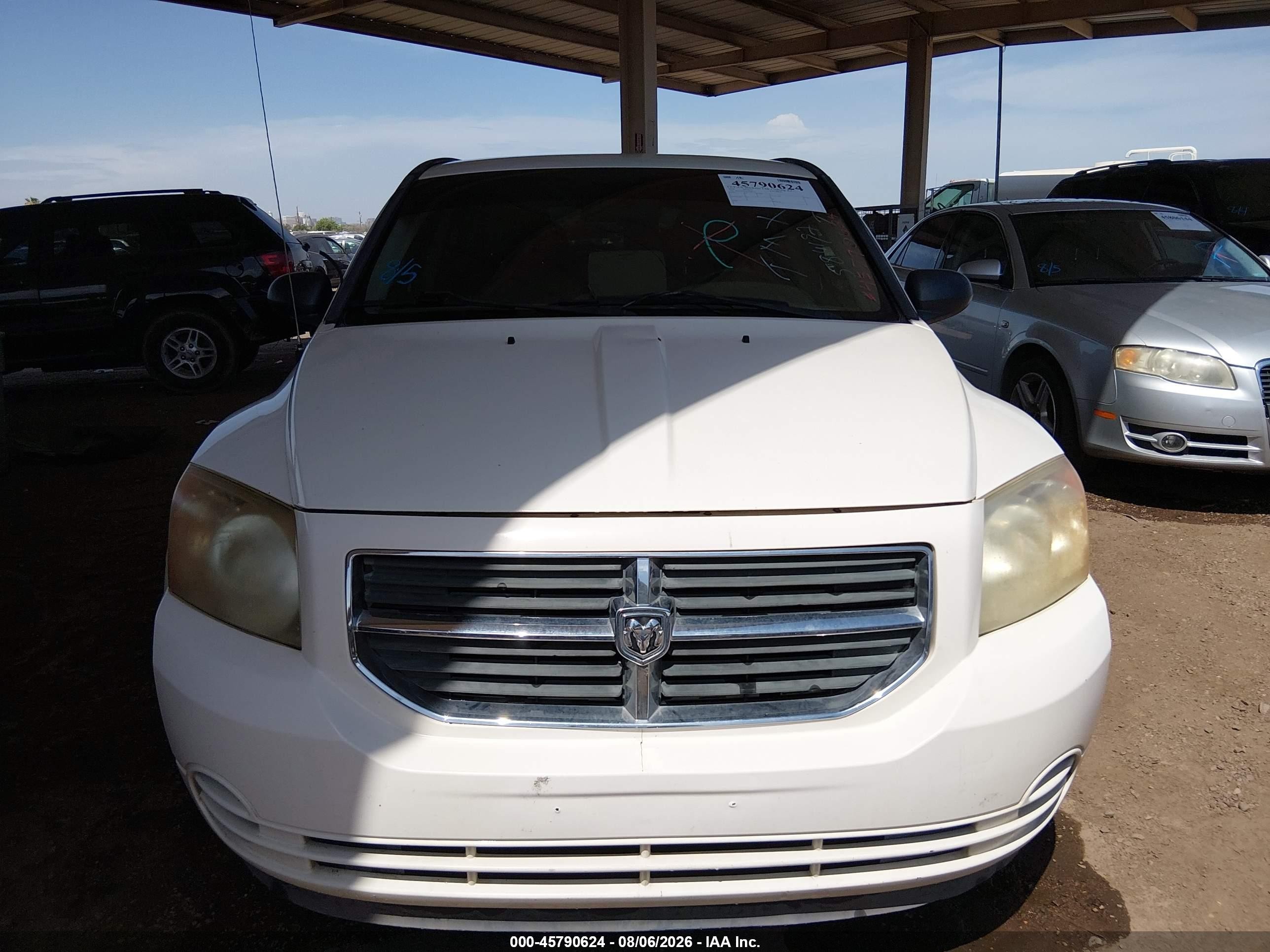 2010 Dodge Caliber Sxt White vin: 1B3CB4HA4AD584197