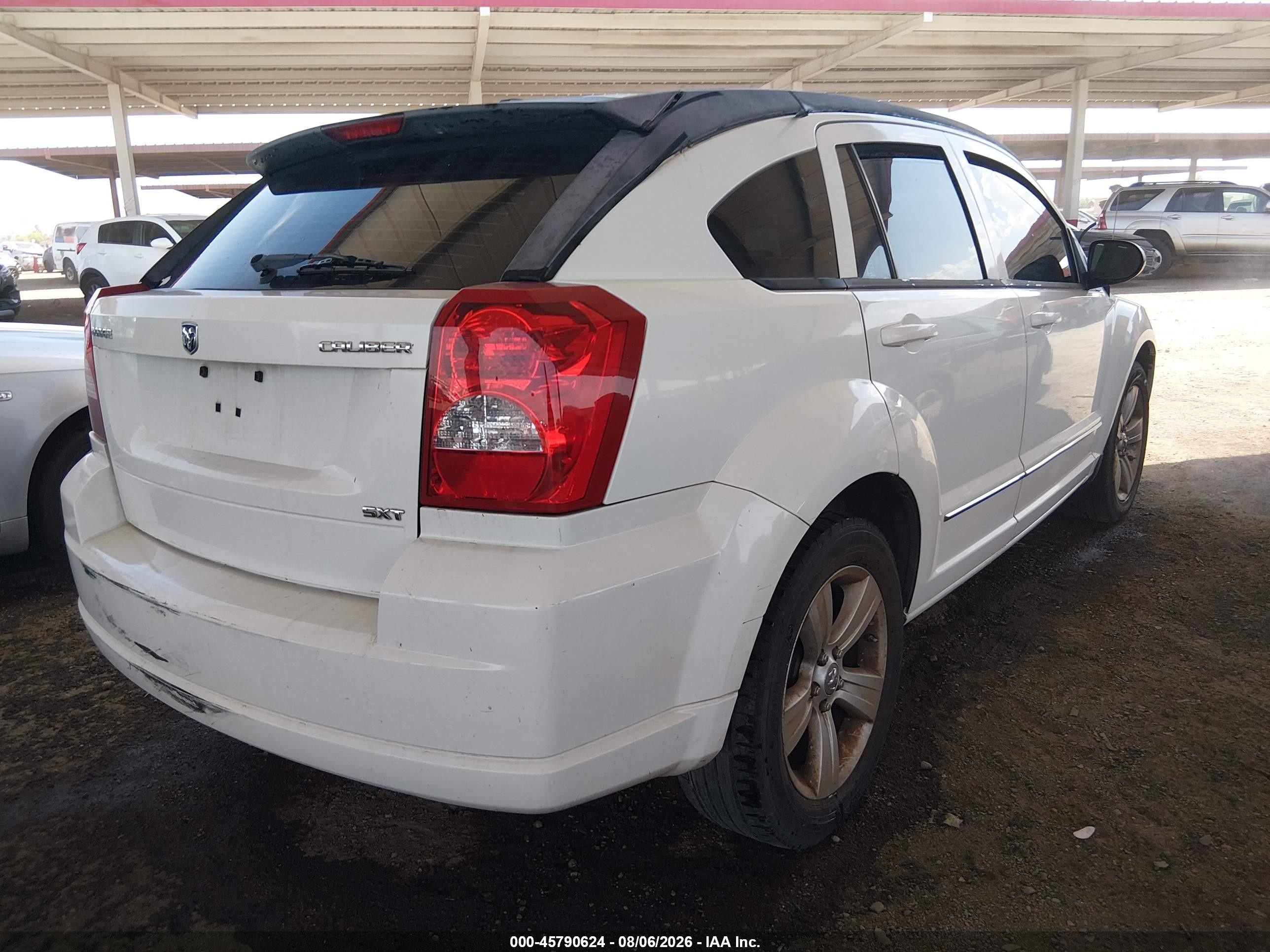 2010 Dodge Caliber Sxt White vin: 1B3CB4HA4AD584197