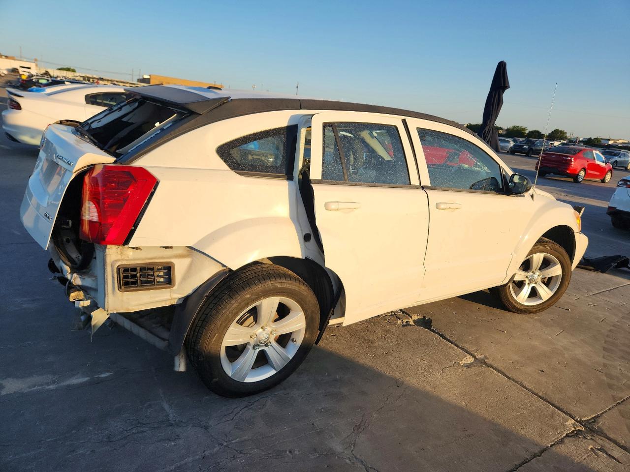 2010 Dodge Caliber Sxt White vin: 1B3CB4HA5AD619006
