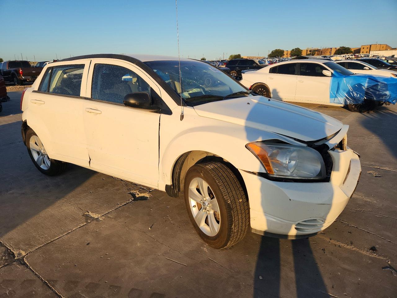 2010 Dodge Caliber Sxt White vin: 1B3CB4HA5AD619006