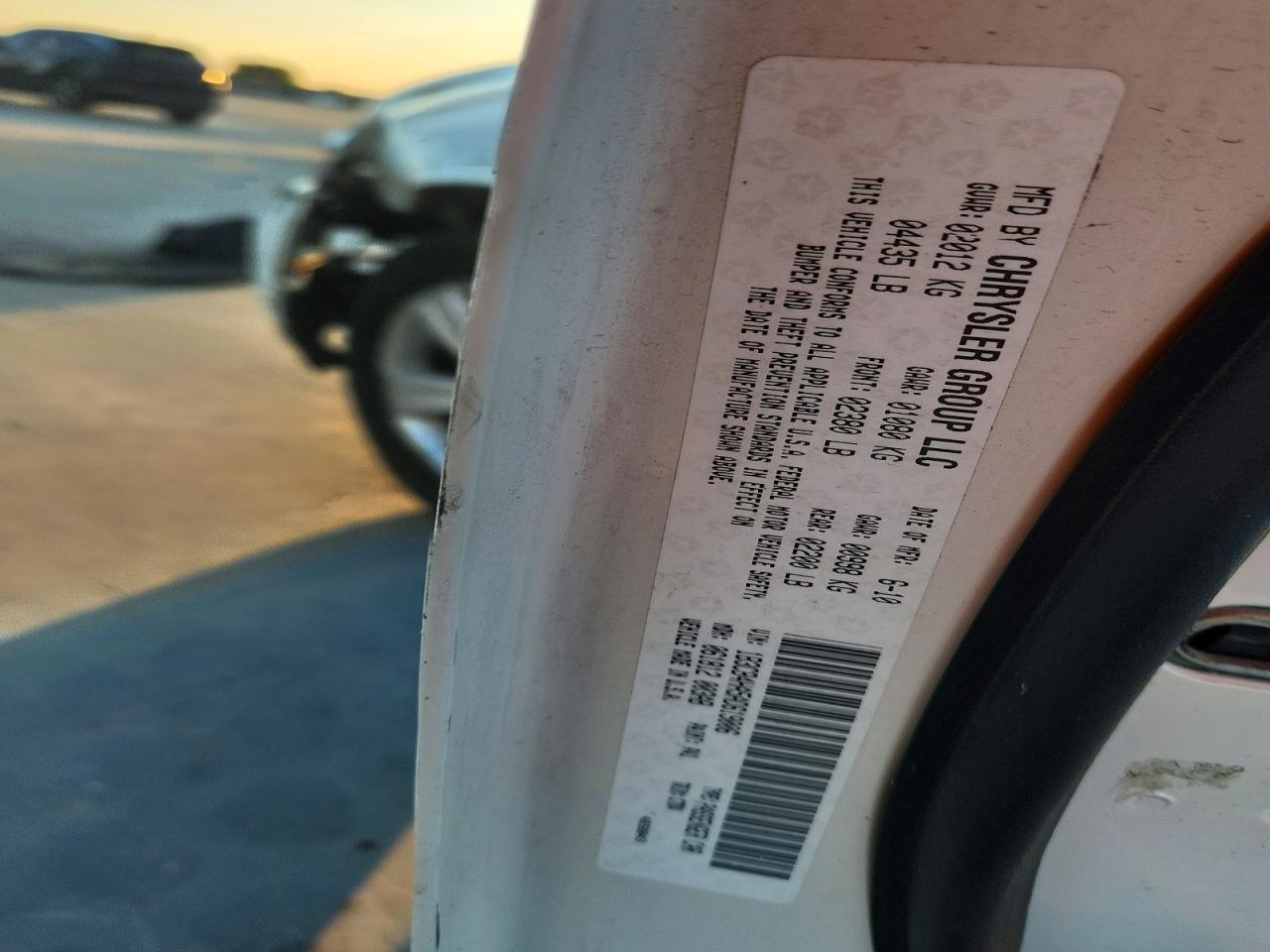 2010 Dodge Caliber Sxt White vin: 1B3CB4HA5AD619006