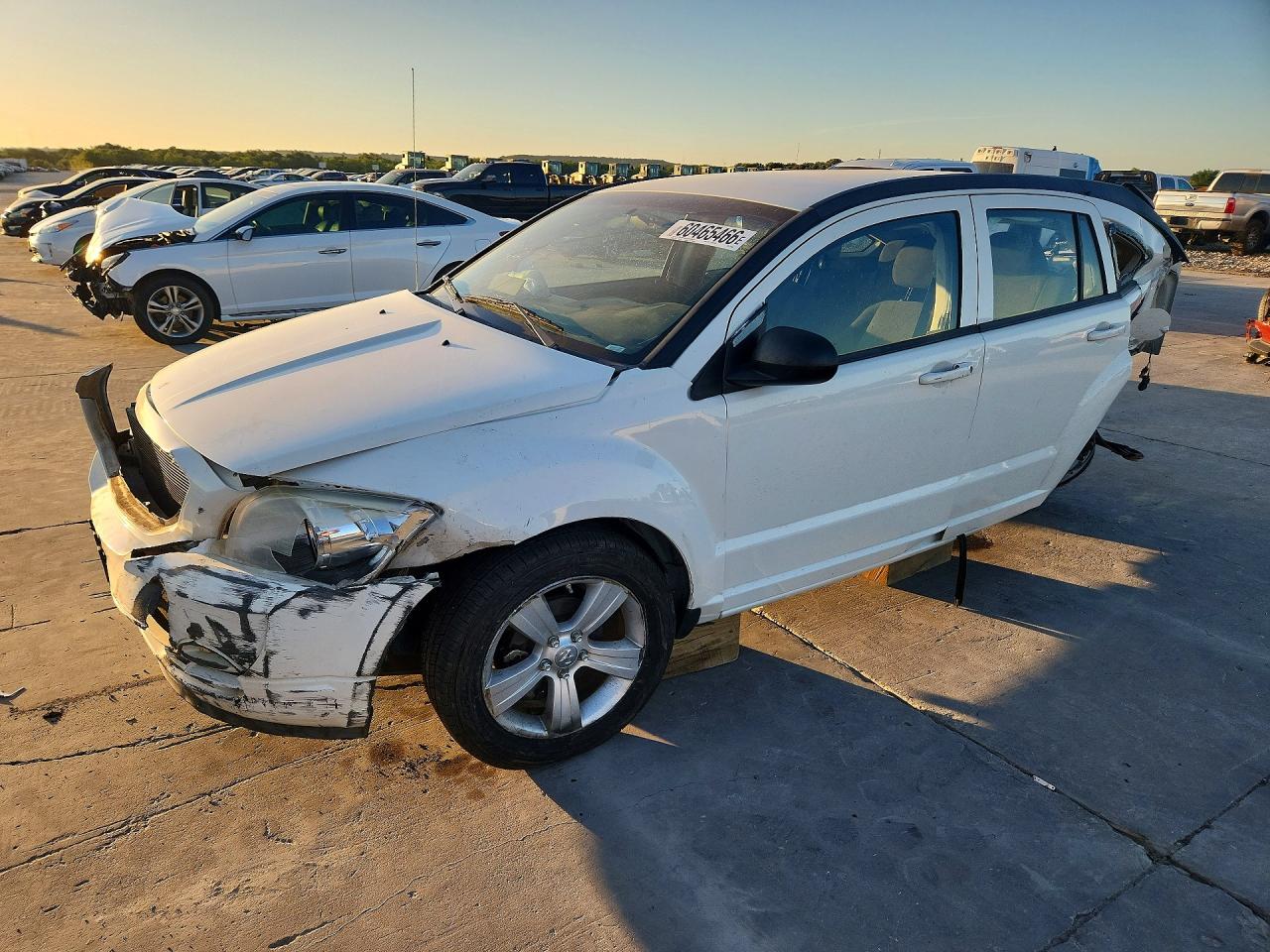 2010 Dodge Caliber Sxt White vin: 1B3CB4HA5AD619006