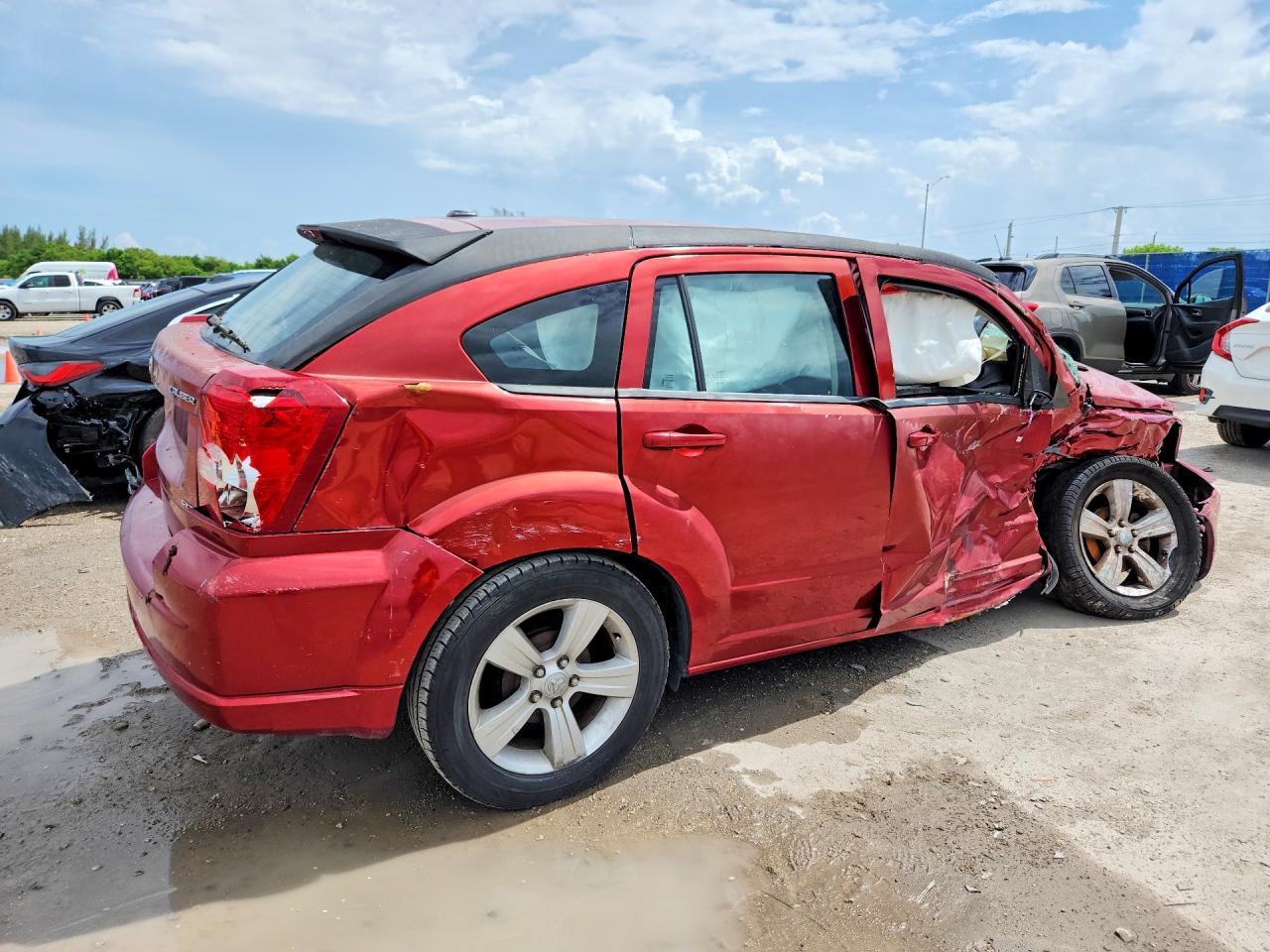 2010 Dodge Caliber Sxt Red vin: 1B3CB4HA6AD579468