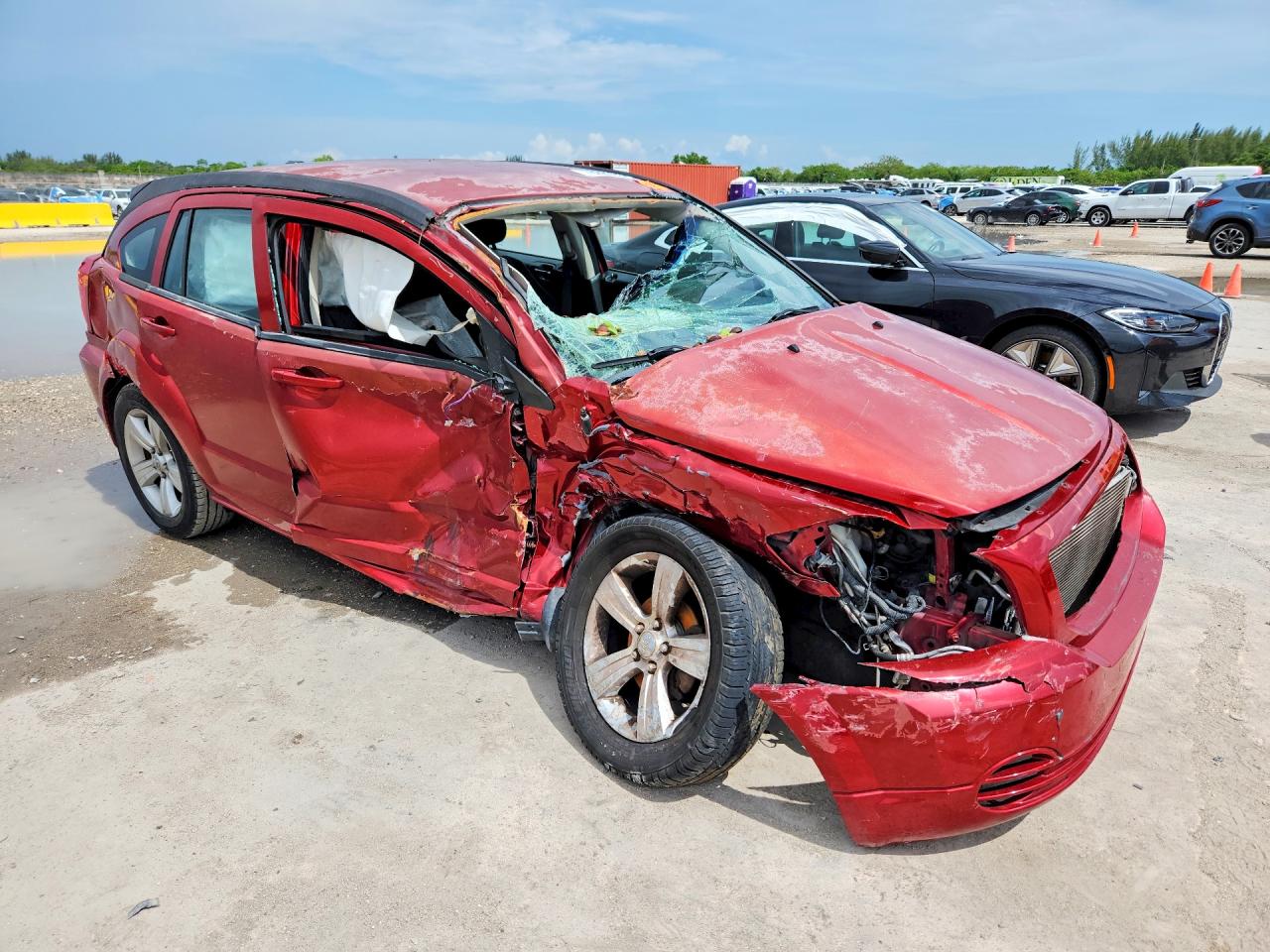 2010 Dodge Caliber Sxt Red vin: 1B3CB4HA6AD579468