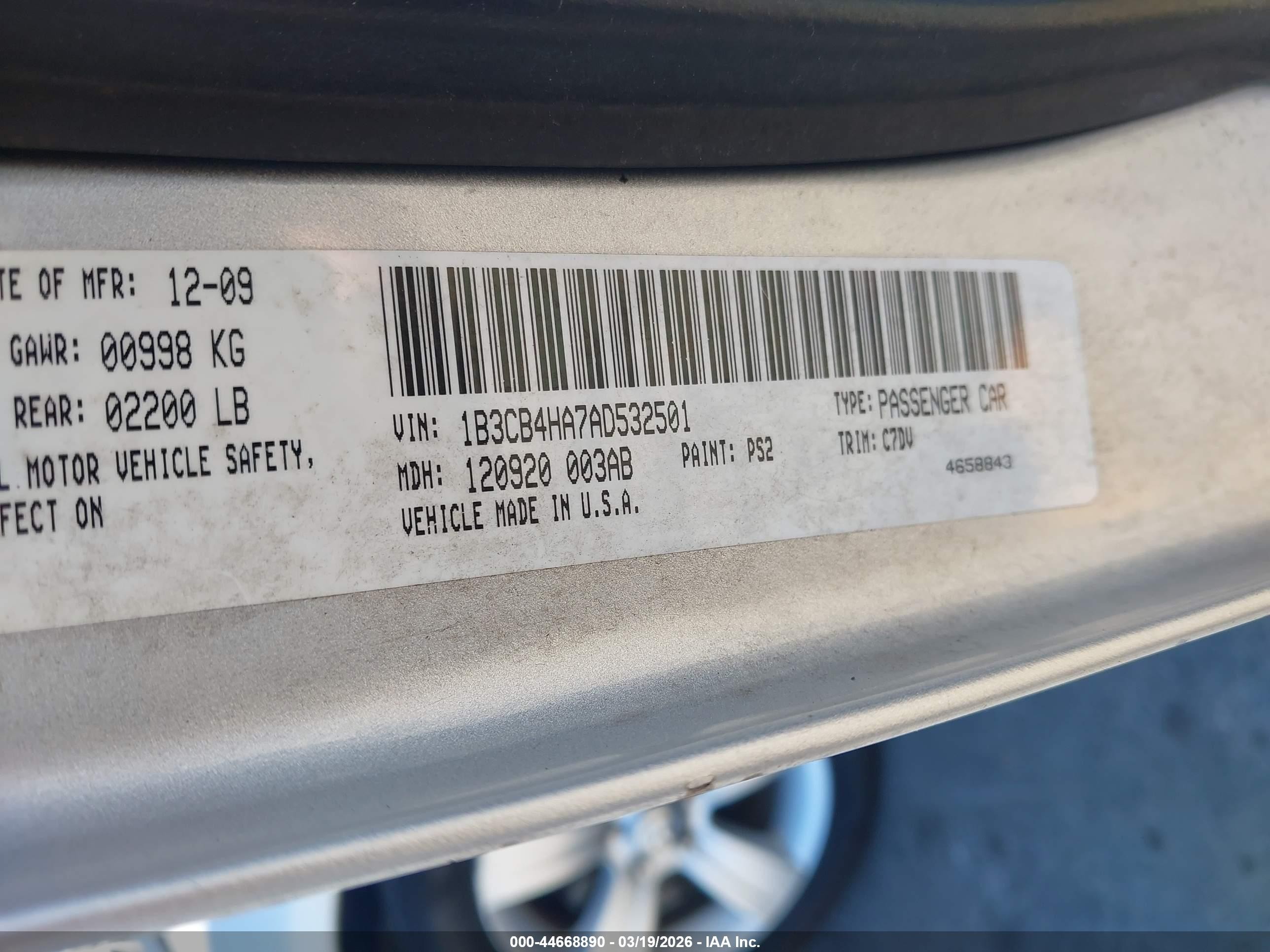 2010 Dodge Caliber Sxt Silver vin: 1B3CB4HA7AD532501