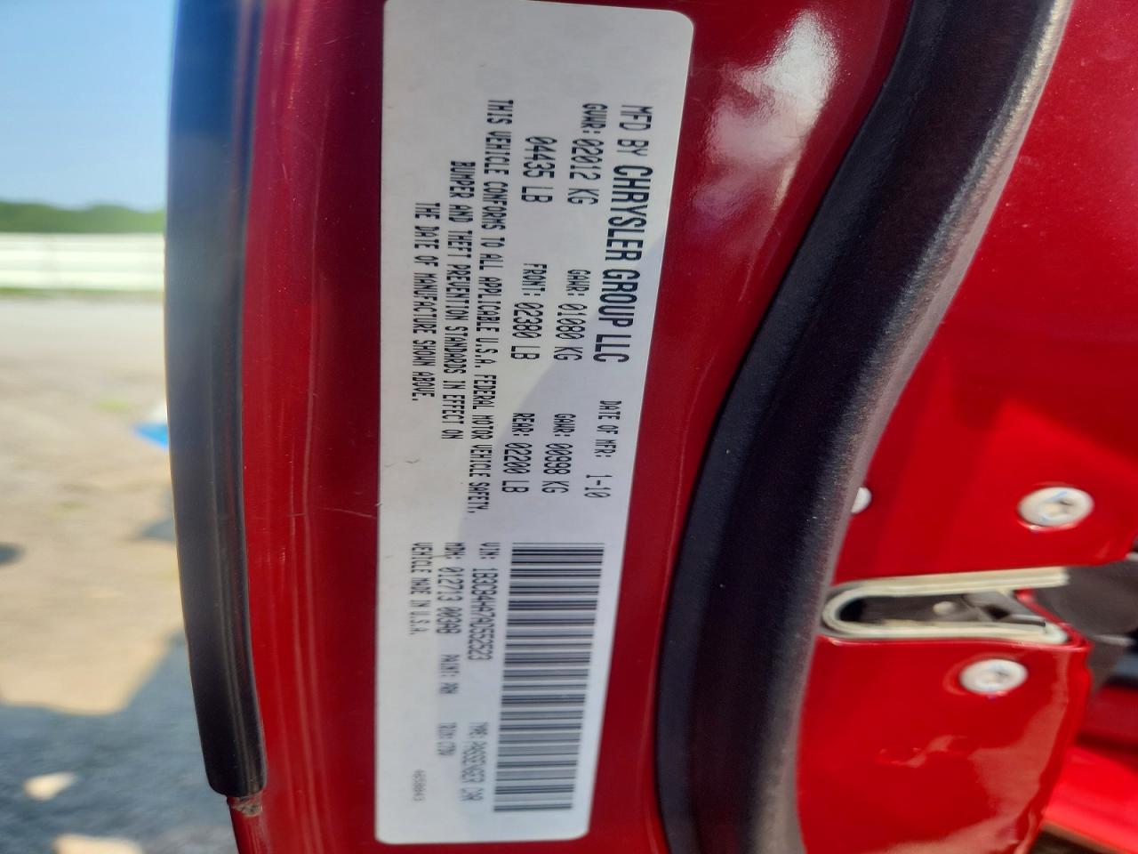 2010 Dodge Caliber Sxt Red vin: 1B3CB4HA7AD552523