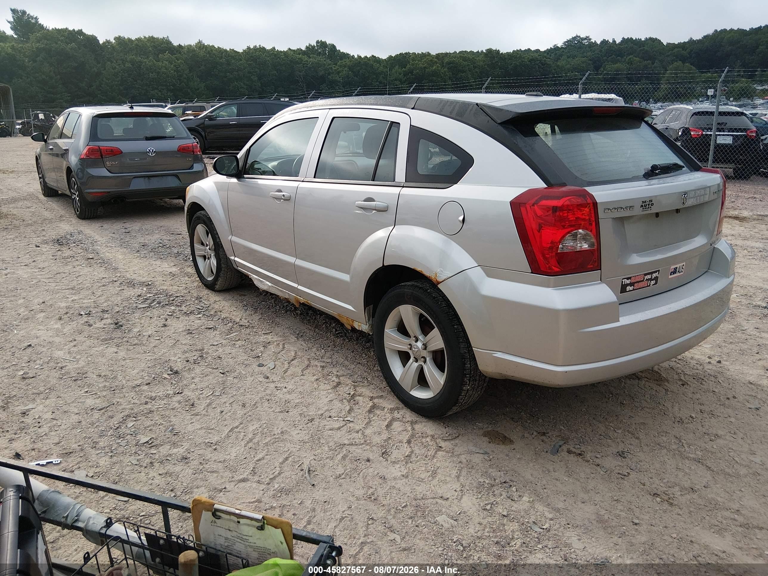2010 Dodge Caliber Sxt Silver vin: 1B3CB4HAXAD534355