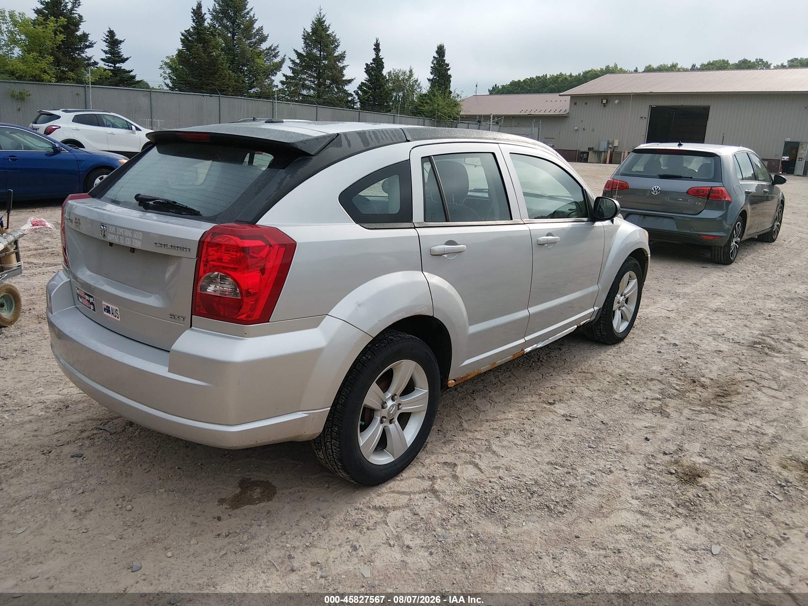 2010 Dodge Caliber Sxt Silver vin: 1B3CB4HAXAD534355