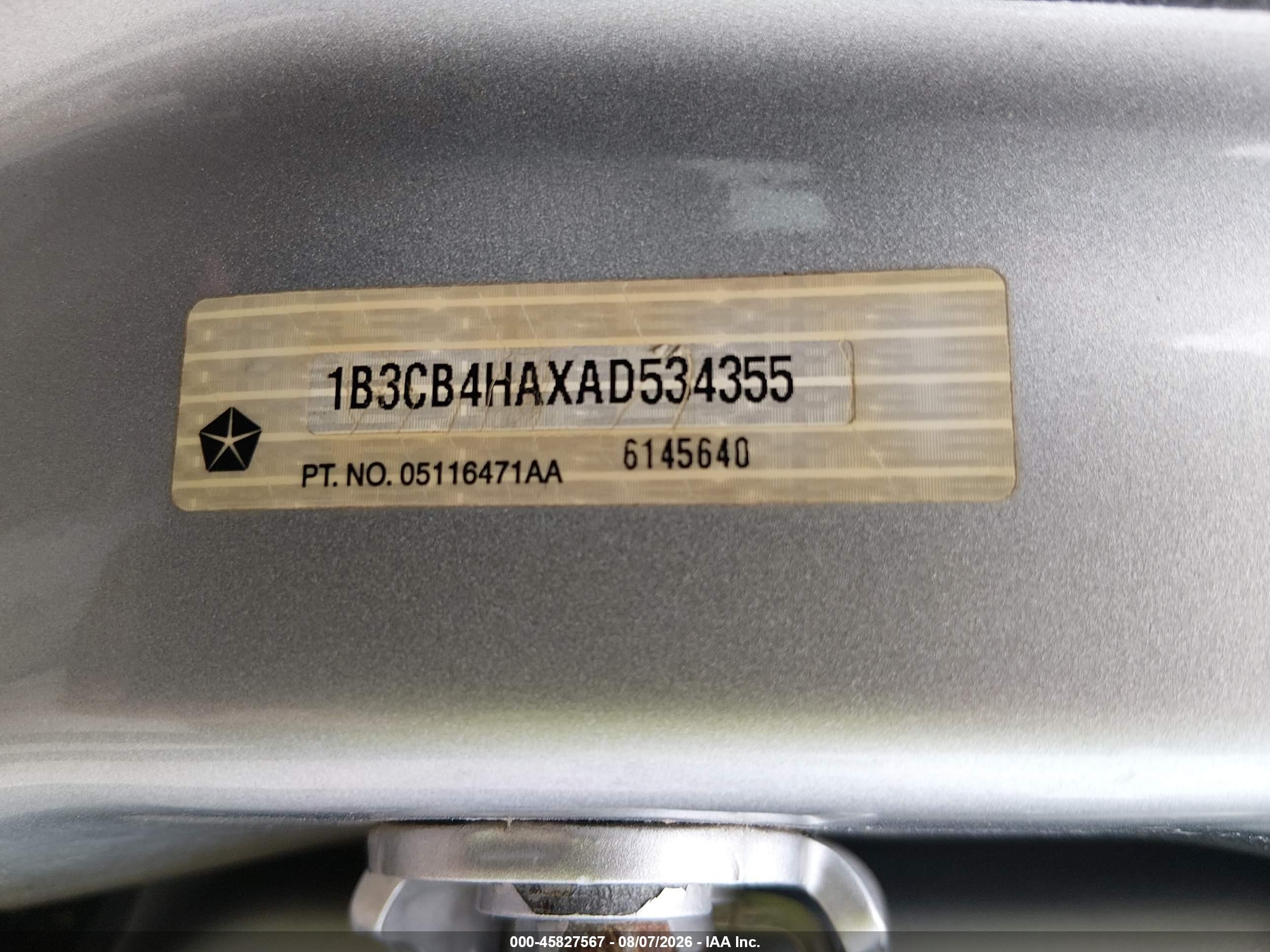 2010 Dodge Caliber Sxt Silver vin: 1B3CB4HAXAD534355