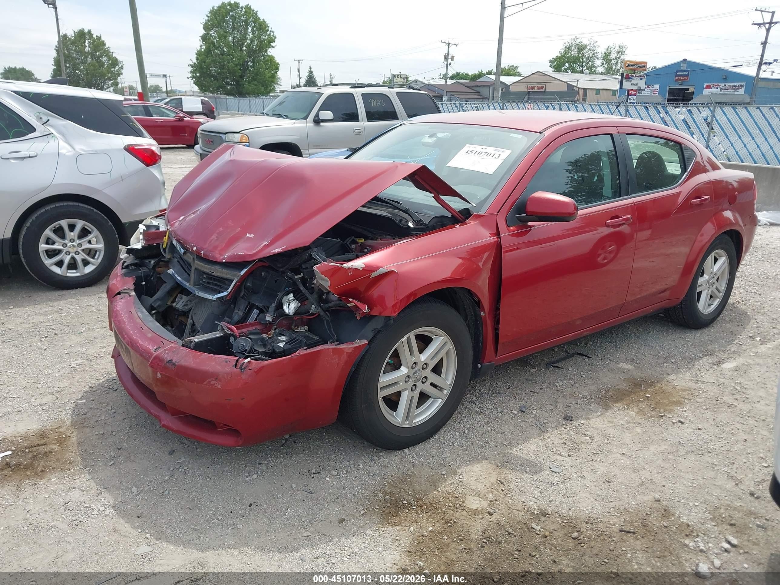 2010 Dodge Avenger Express Red vin: 1B3CC1FB6AN175622