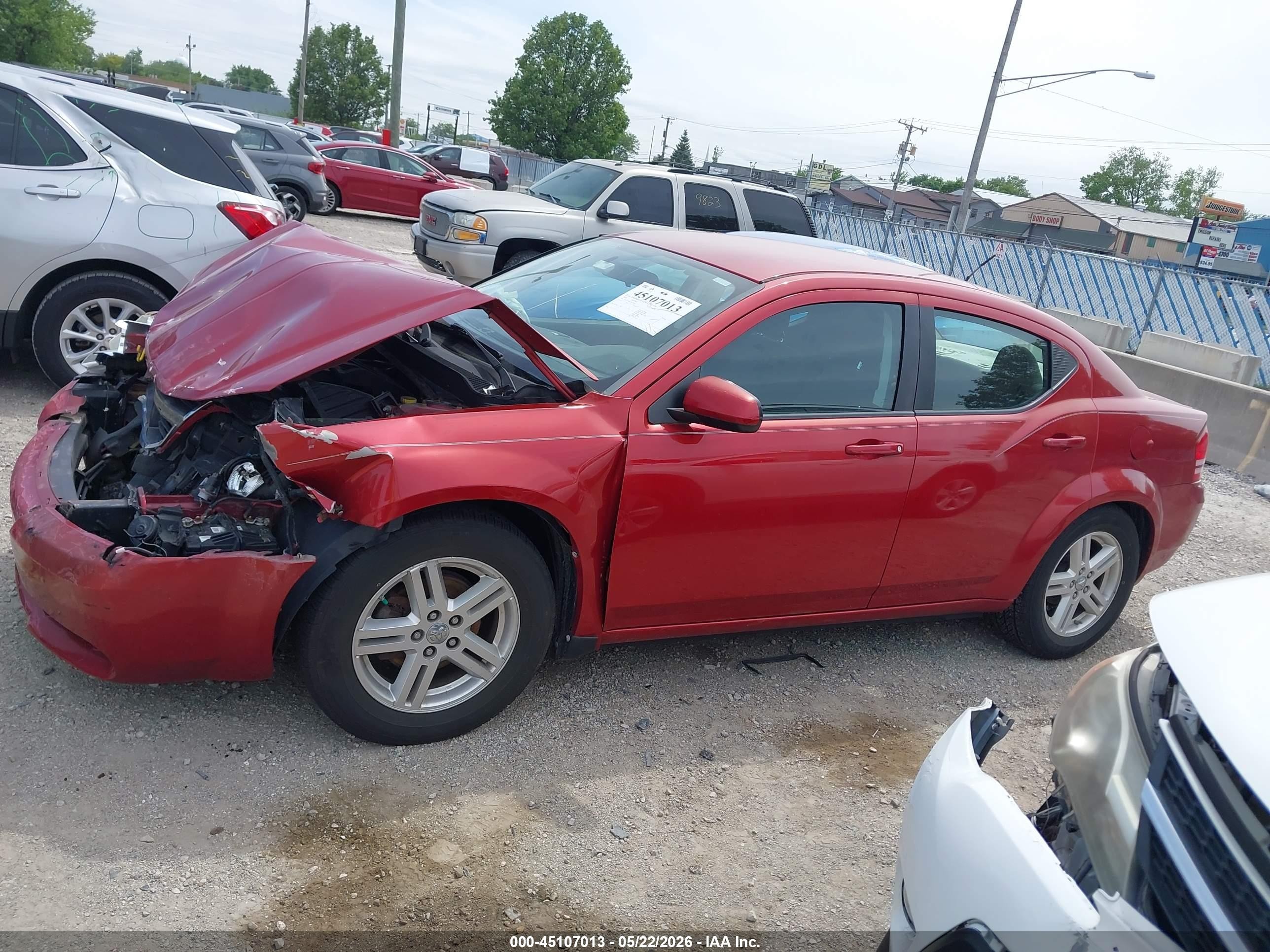 2010 Dodge Avenger Express Red vin: 1B3CC1FB6AN175622