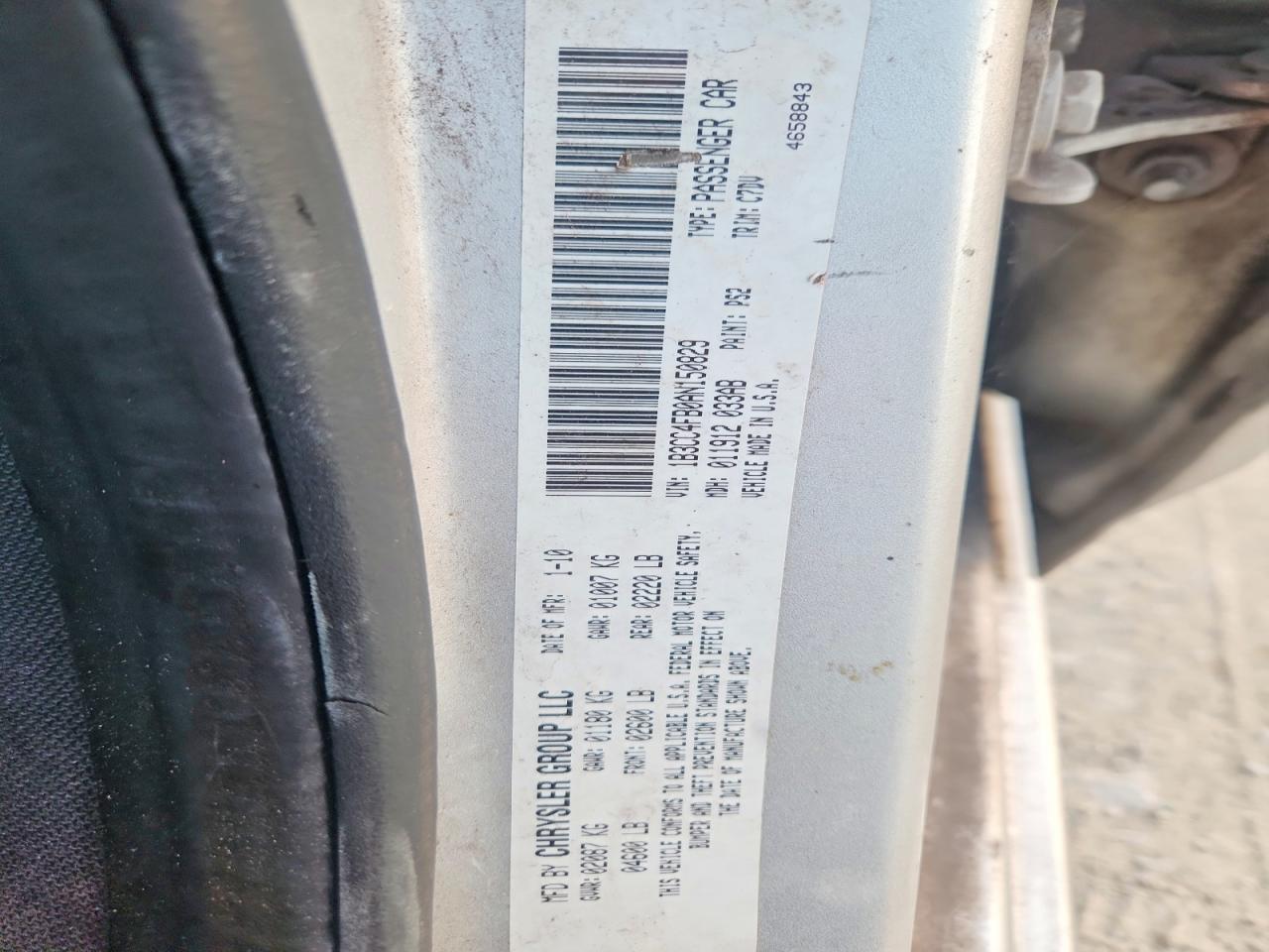 2010 Dodge Avenger Sxt Silver vin: 1B3CC4FB0AN150829