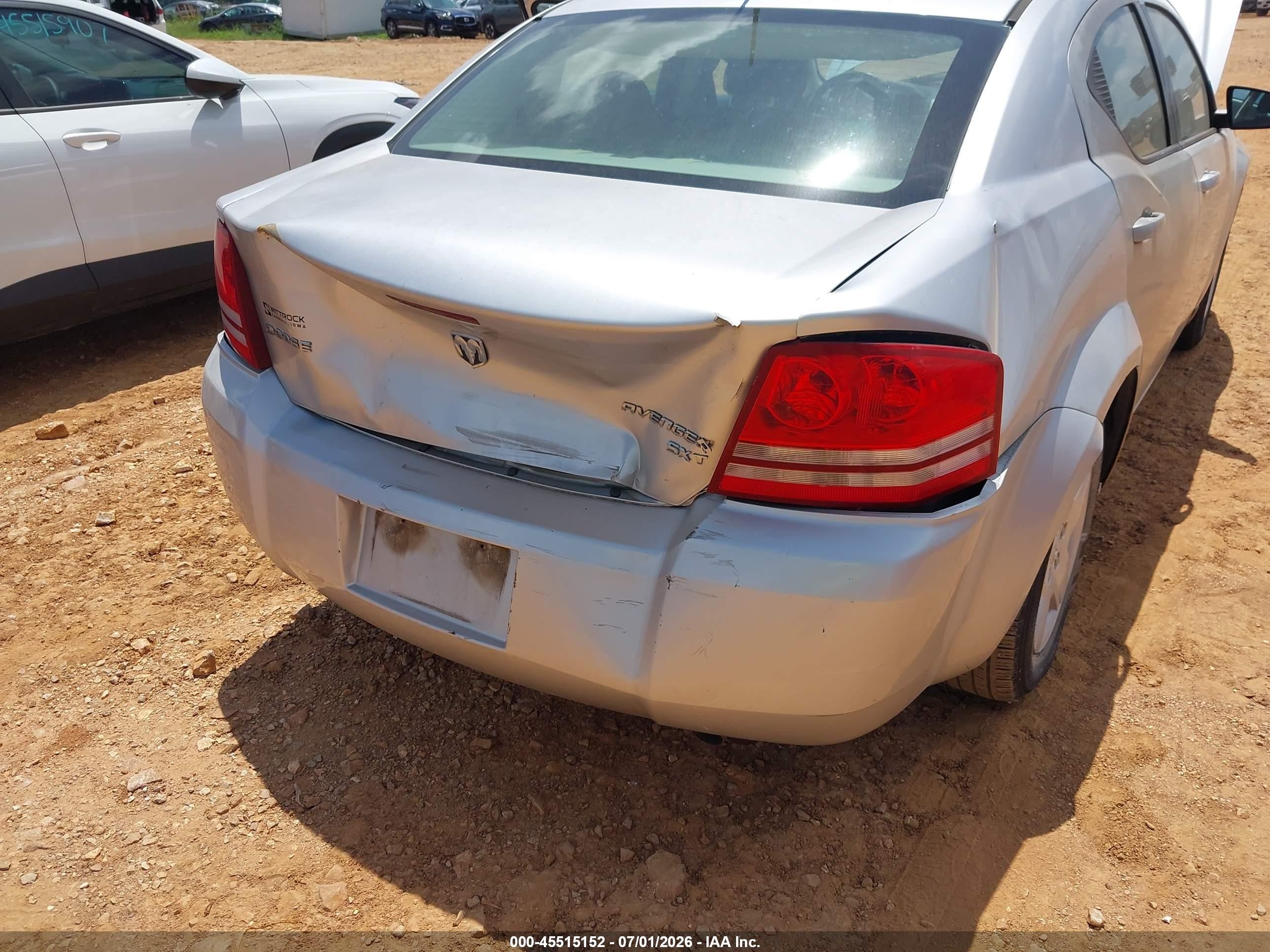 2010 Dodge Avenger Sxt Silver vin: 1B3CC4FB3AN236958