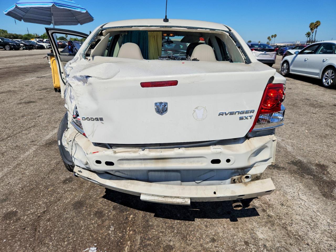 2010 Dodge Avenger Sxt White vin: 1B3CC4FB5AN108883