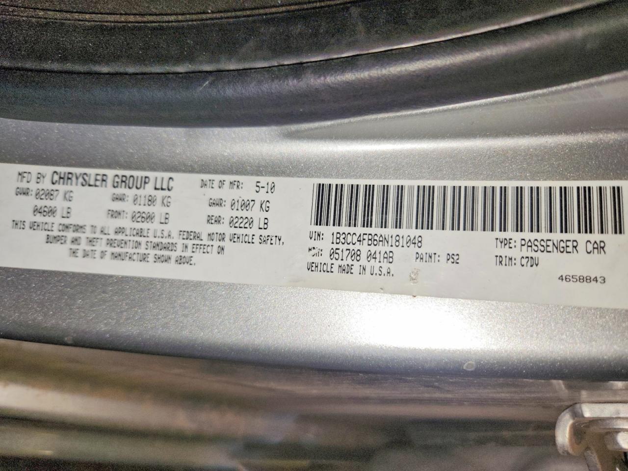 2010 Dodge Avenger Sxt Silver vin: 1B3CC4FB6AN181048