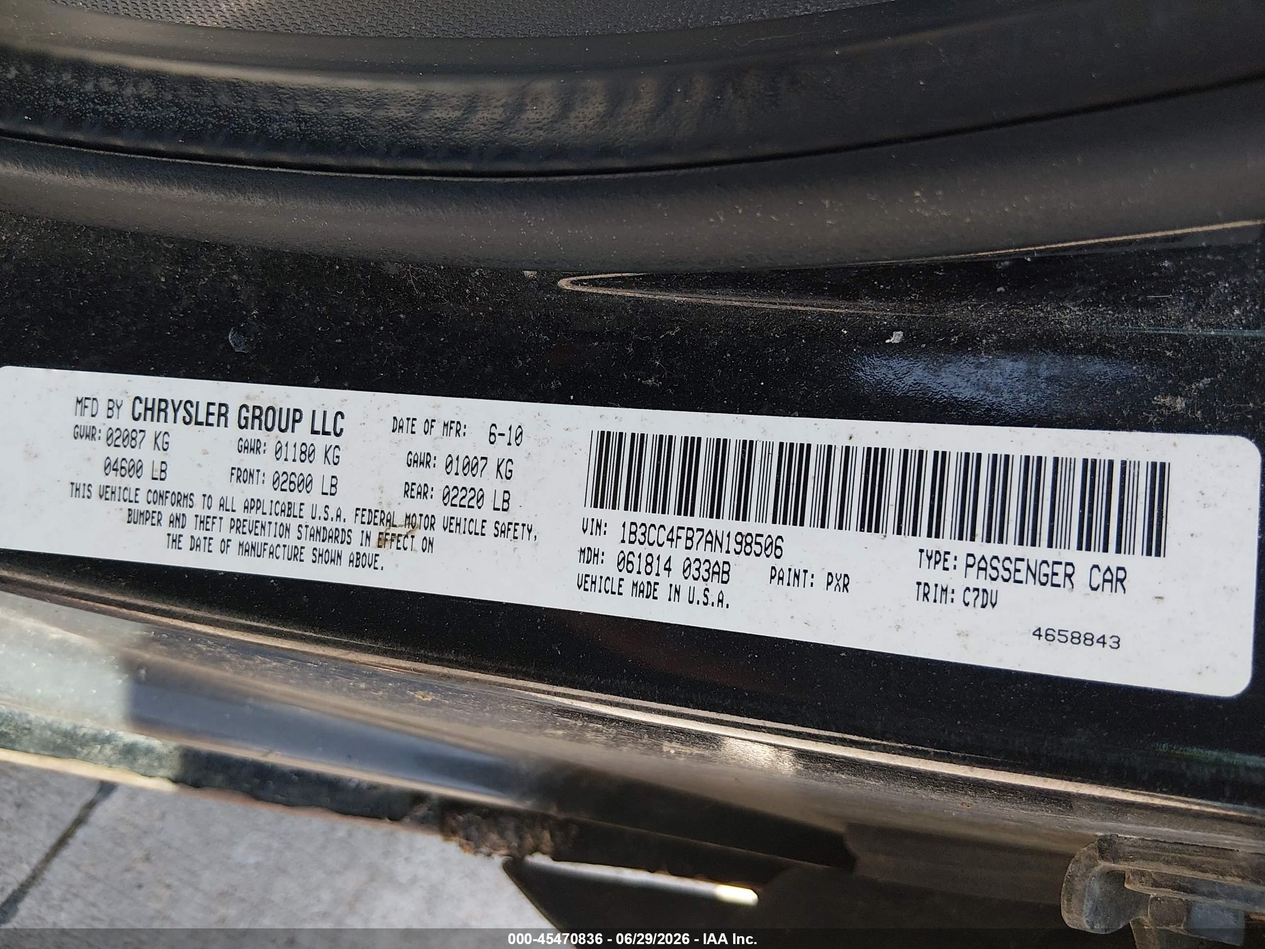 2010 Dodge Avenger Sxt Black vin: 1B3CC4FB7AN198506