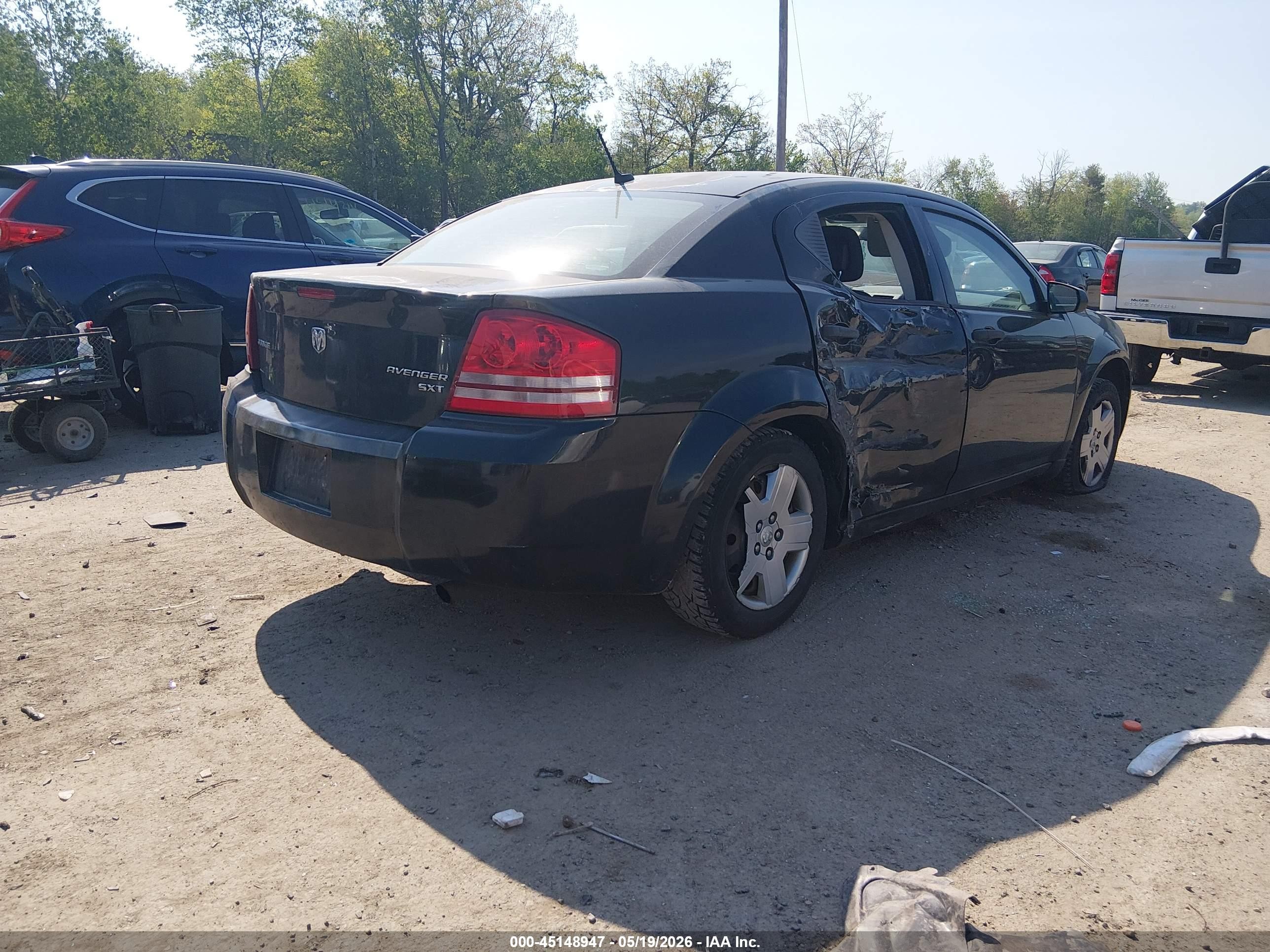 2010 Dodge Avenger Sxt Black vin: 1B3CC4FB8AN131395
