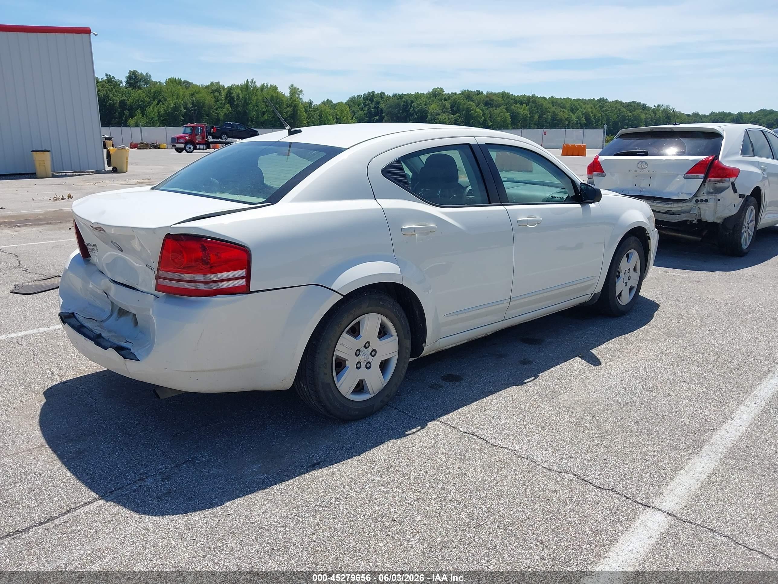 2010 Dodge Avenger Sxt White vin: 1B3CC4FB9AN232980