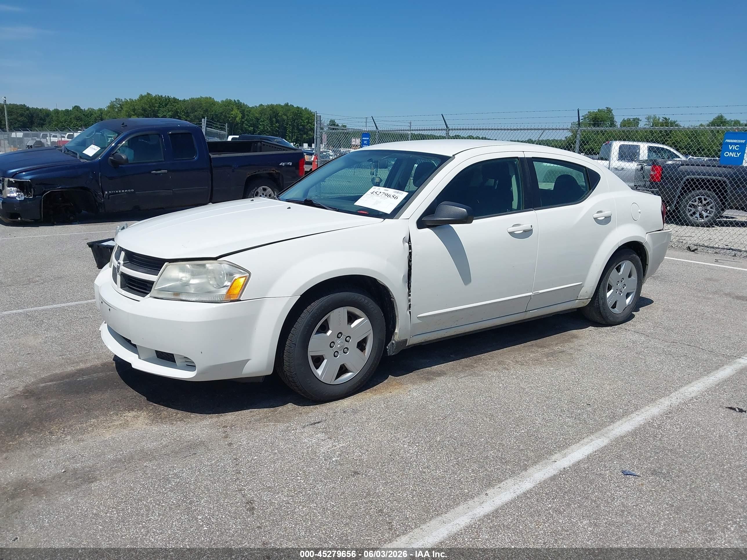 2010 Dodge Avenger Sxt White vin: 1B3CC4FB9AN232980