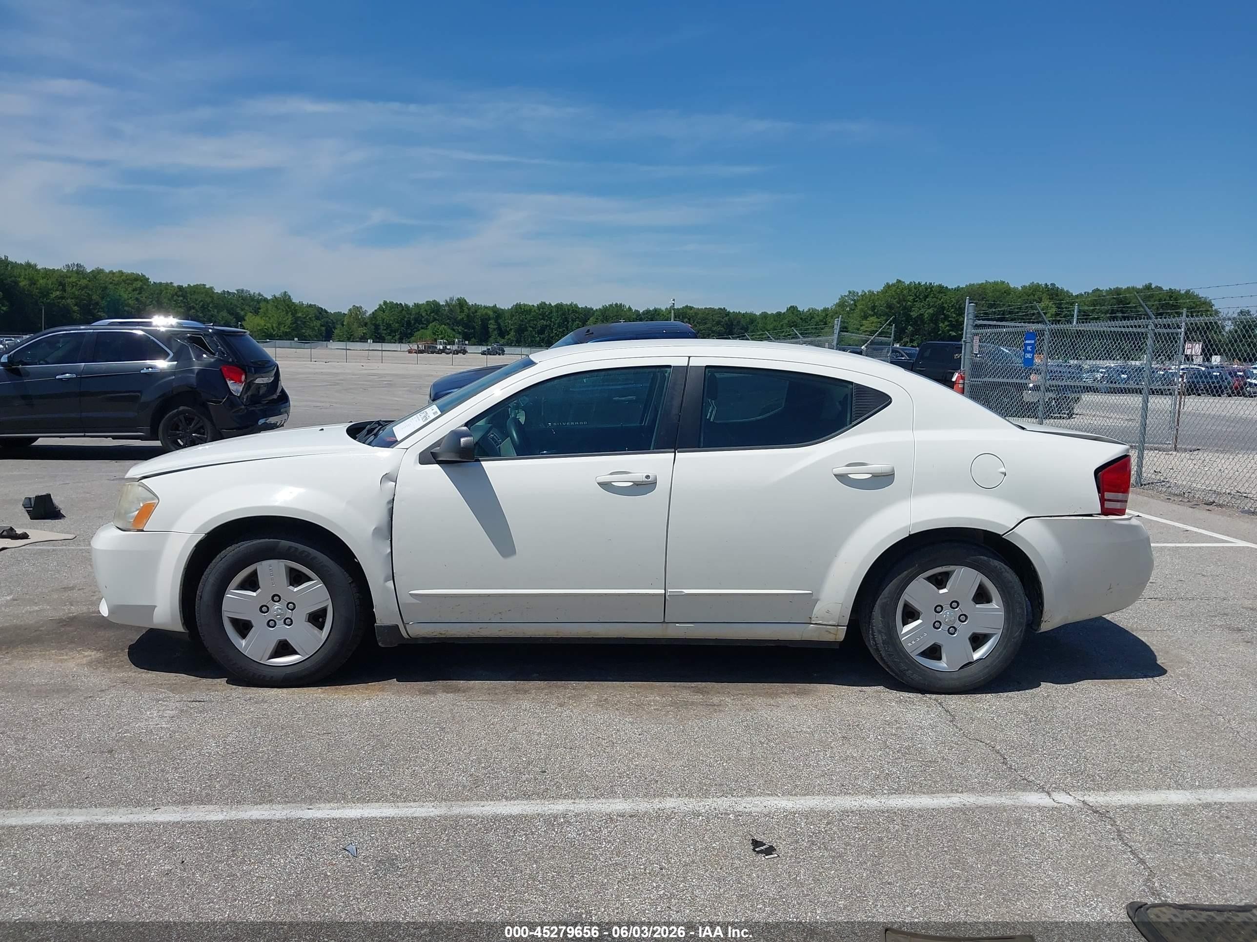 2010 Dodge Avenger Sxt White vin: 1B3CC4FB9AN232980