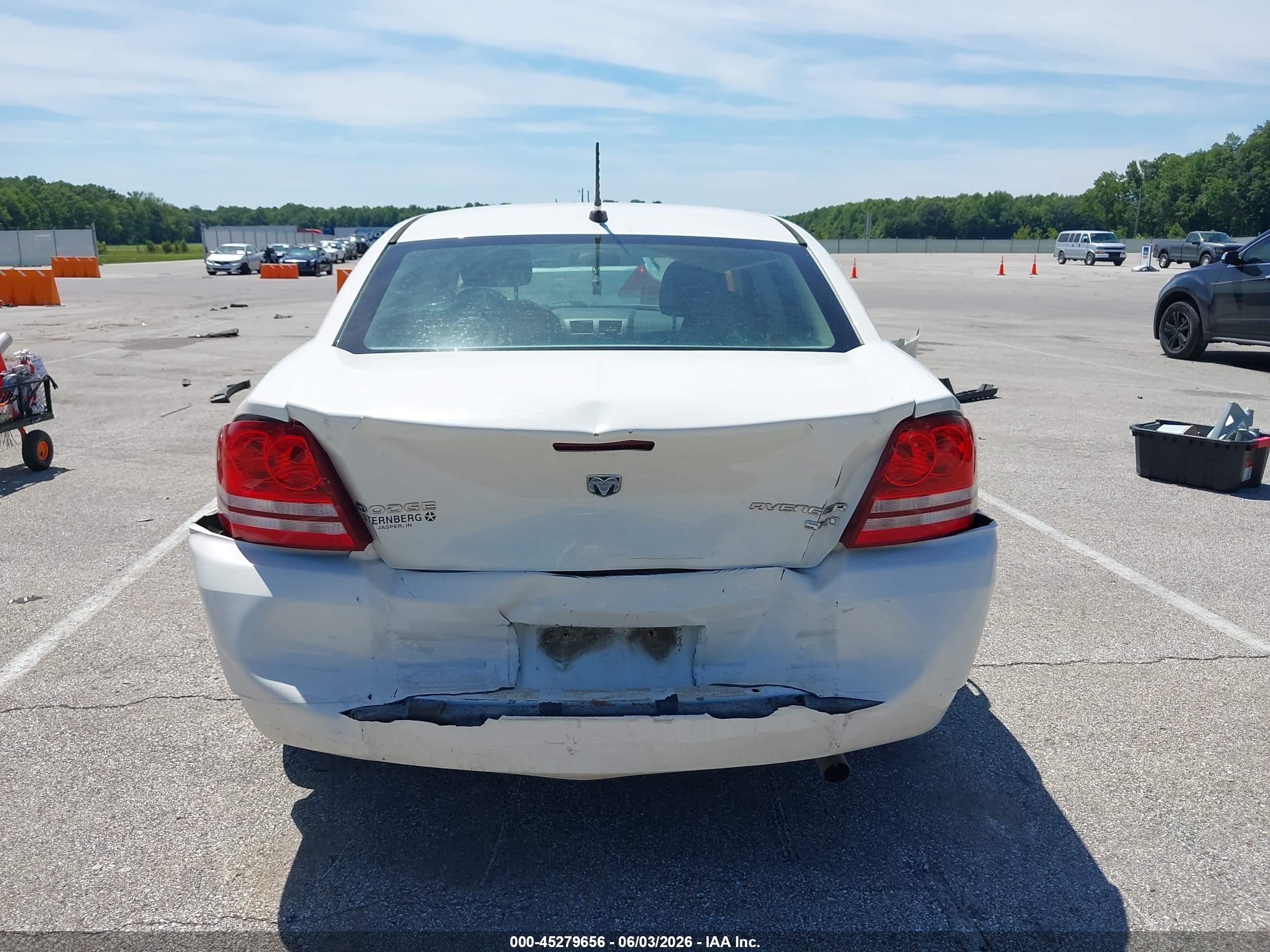 2010 Dodge Avenger Sxt White vin: 1B3CC4FB9AN232980