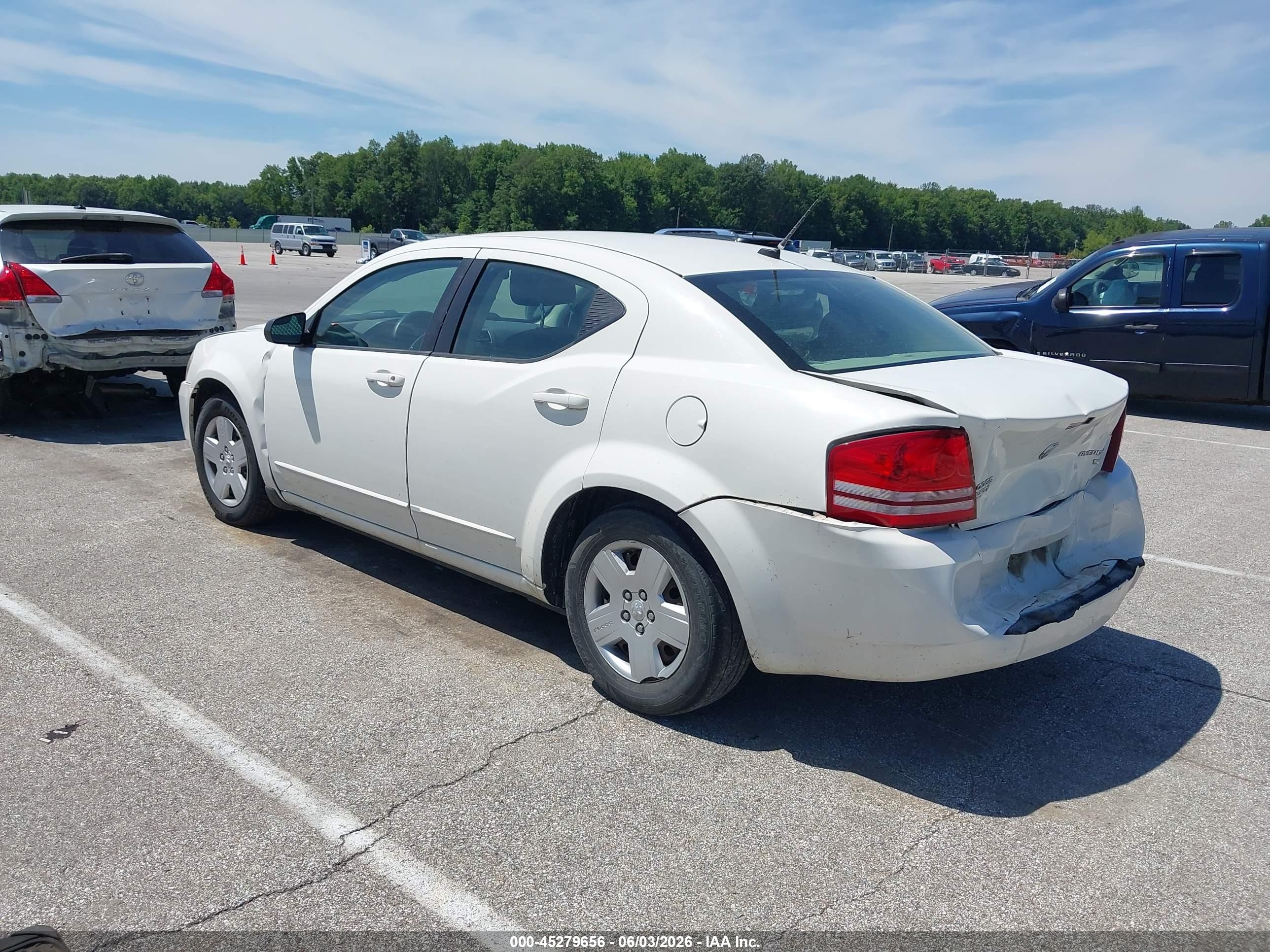 2010 Dodge Avenger Sxt White vin: 1B3CC4FB9AN232980