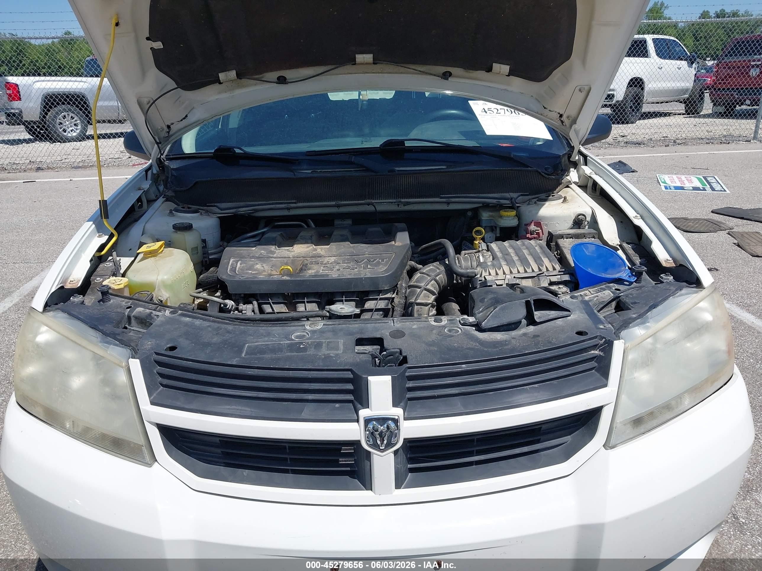 2010 Dodge Avenger Sxt White vin: 1B3CC4FB9AN232980