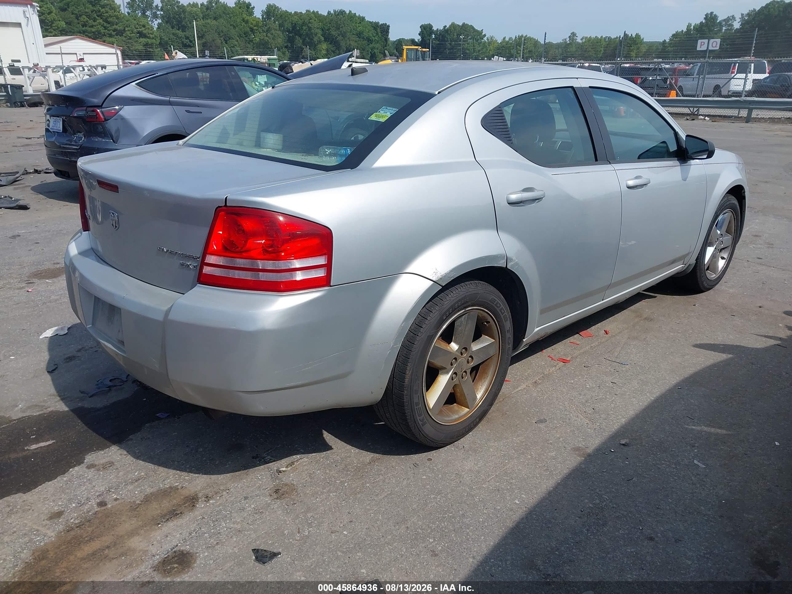 2010 Dodge Avenger Sxt Silver vin: 1B3CC4FBXAN174748