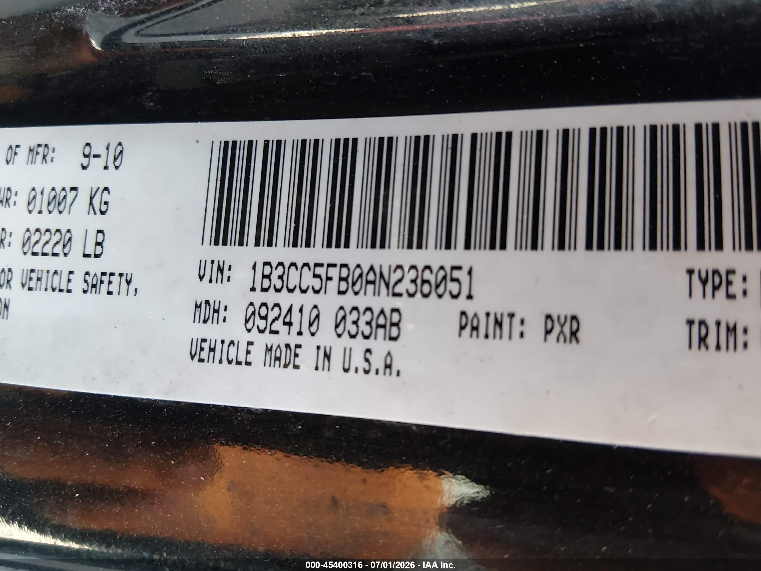 2010 Dodge Avenger R/t Черный vin: 1B3CC5FB0AN236051