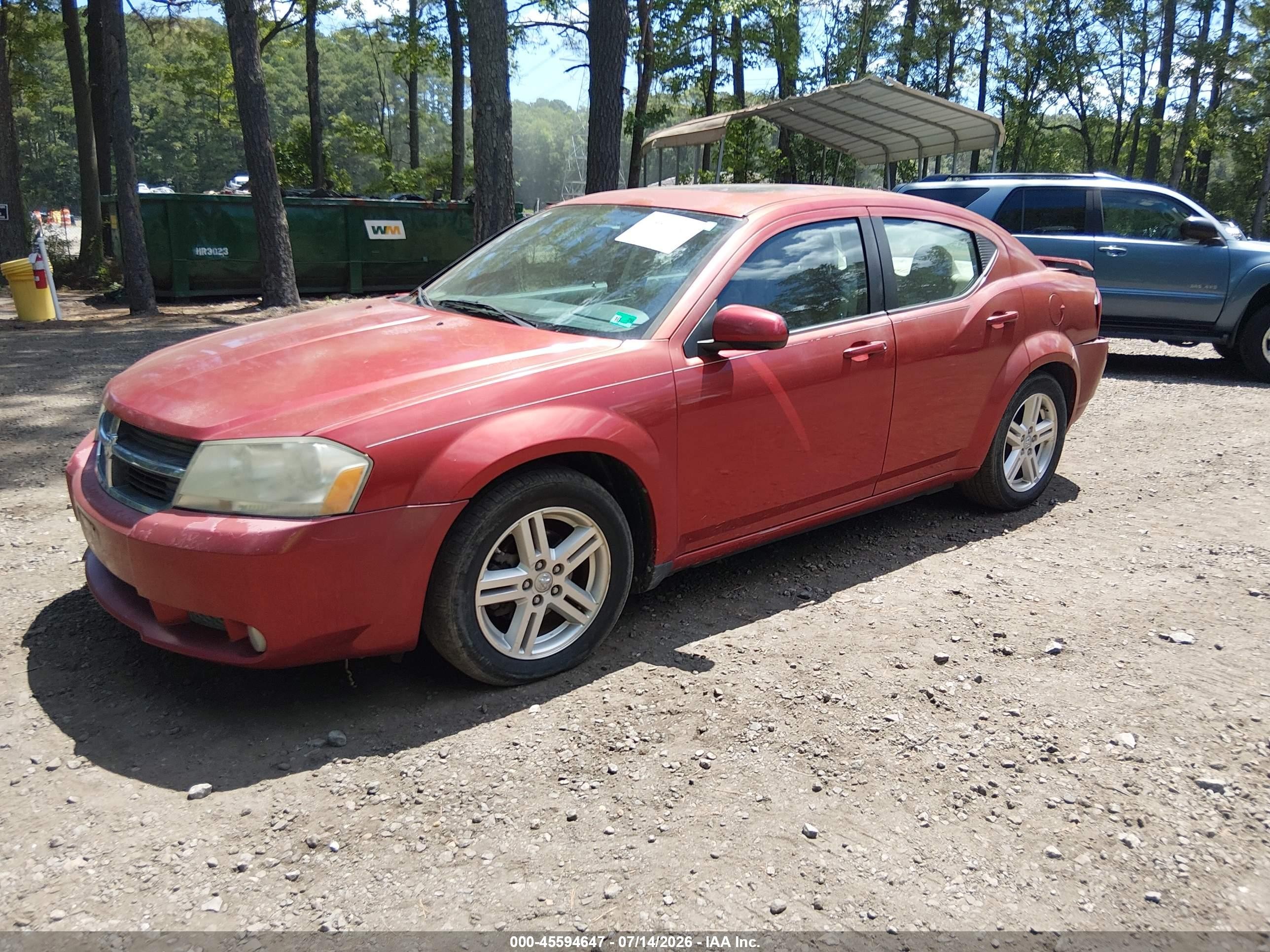 2010 Dodge Avenger R/t Red vin: 1B3CC5FB3AN129186