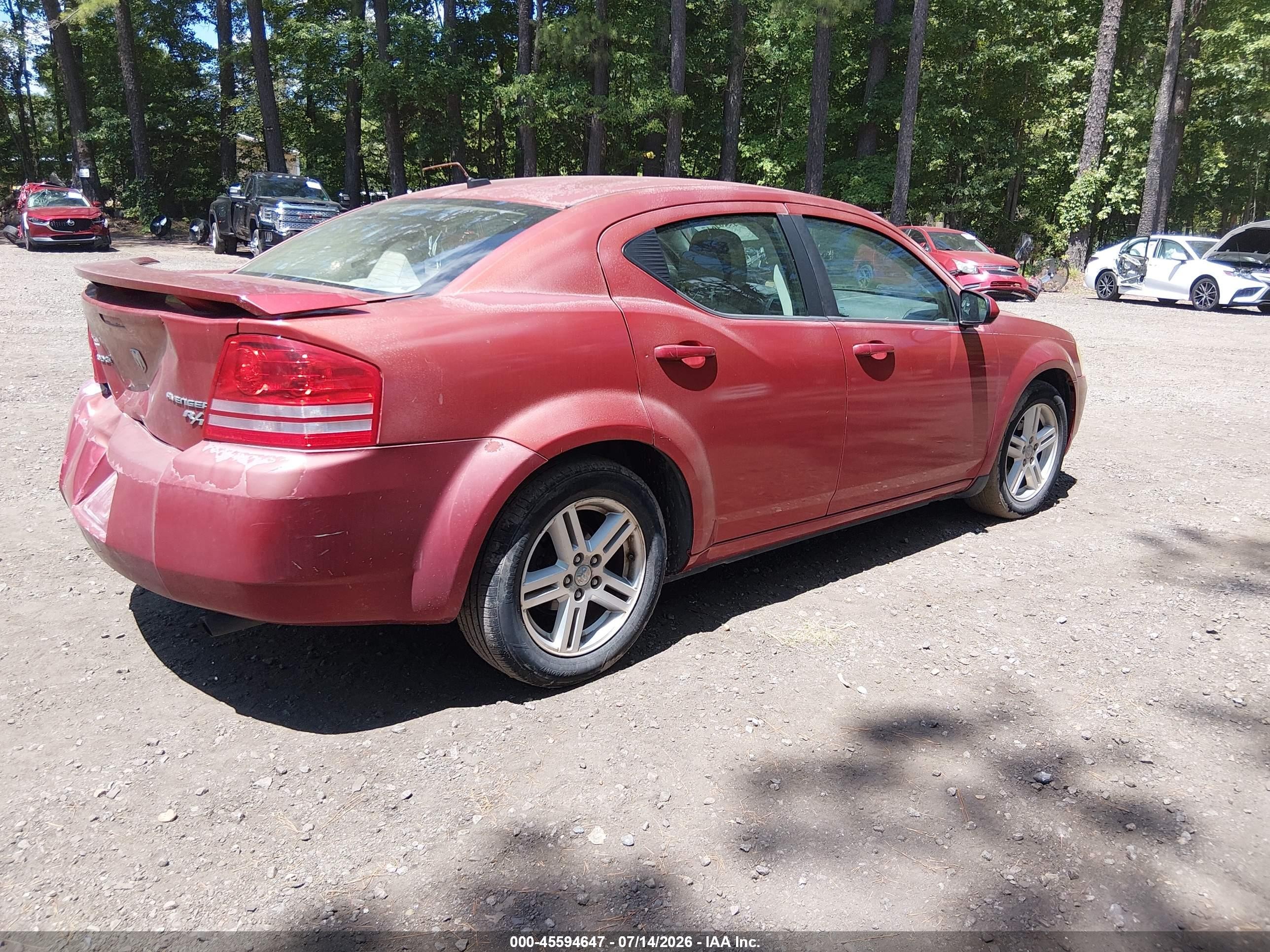 2010 Dodge Avenger R/t Red vin: 1B3CC5FB3AN129186