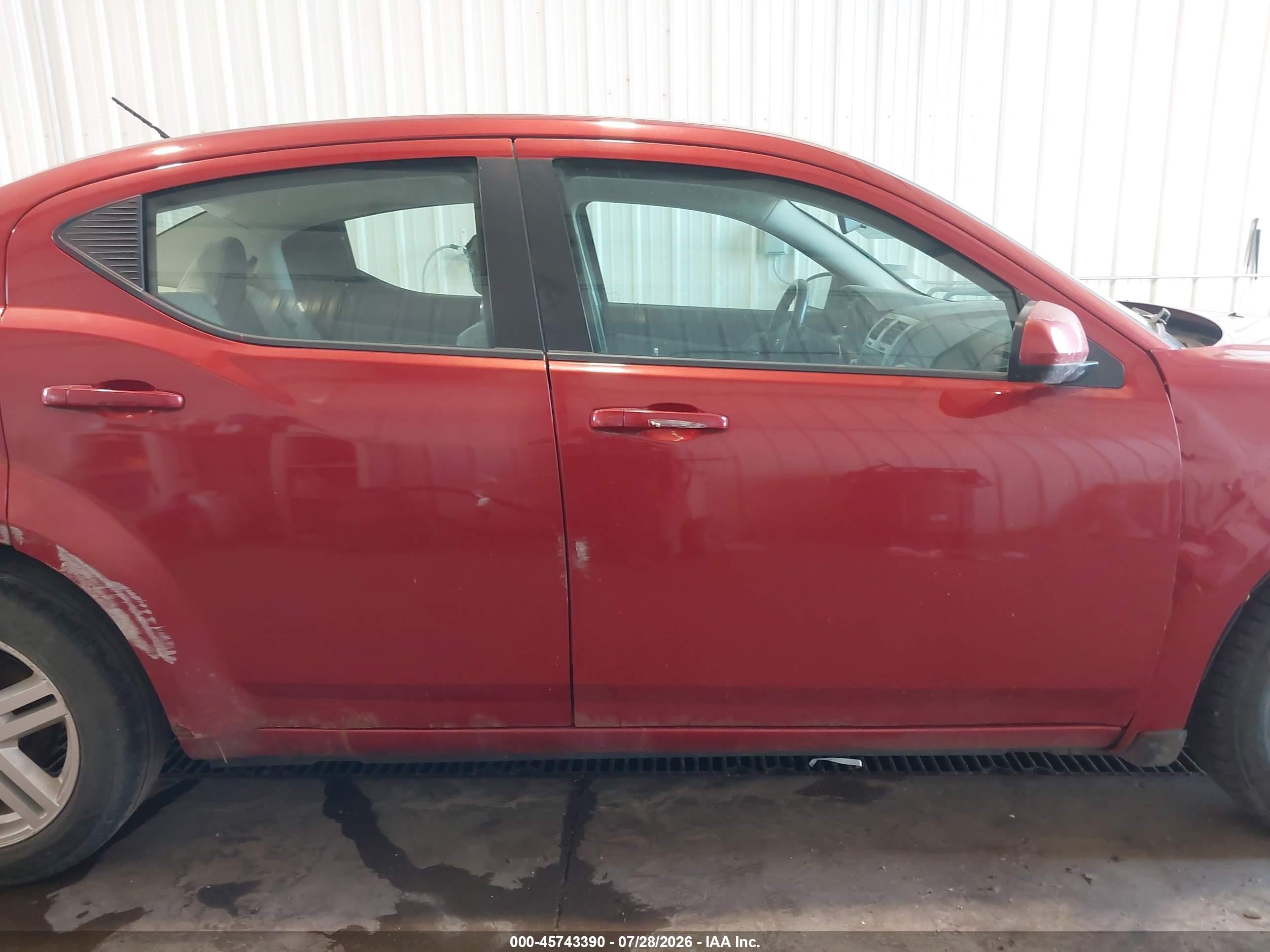 2010 Dodge Avenger R/t Red vin: 1B3CC5FB4AN221505