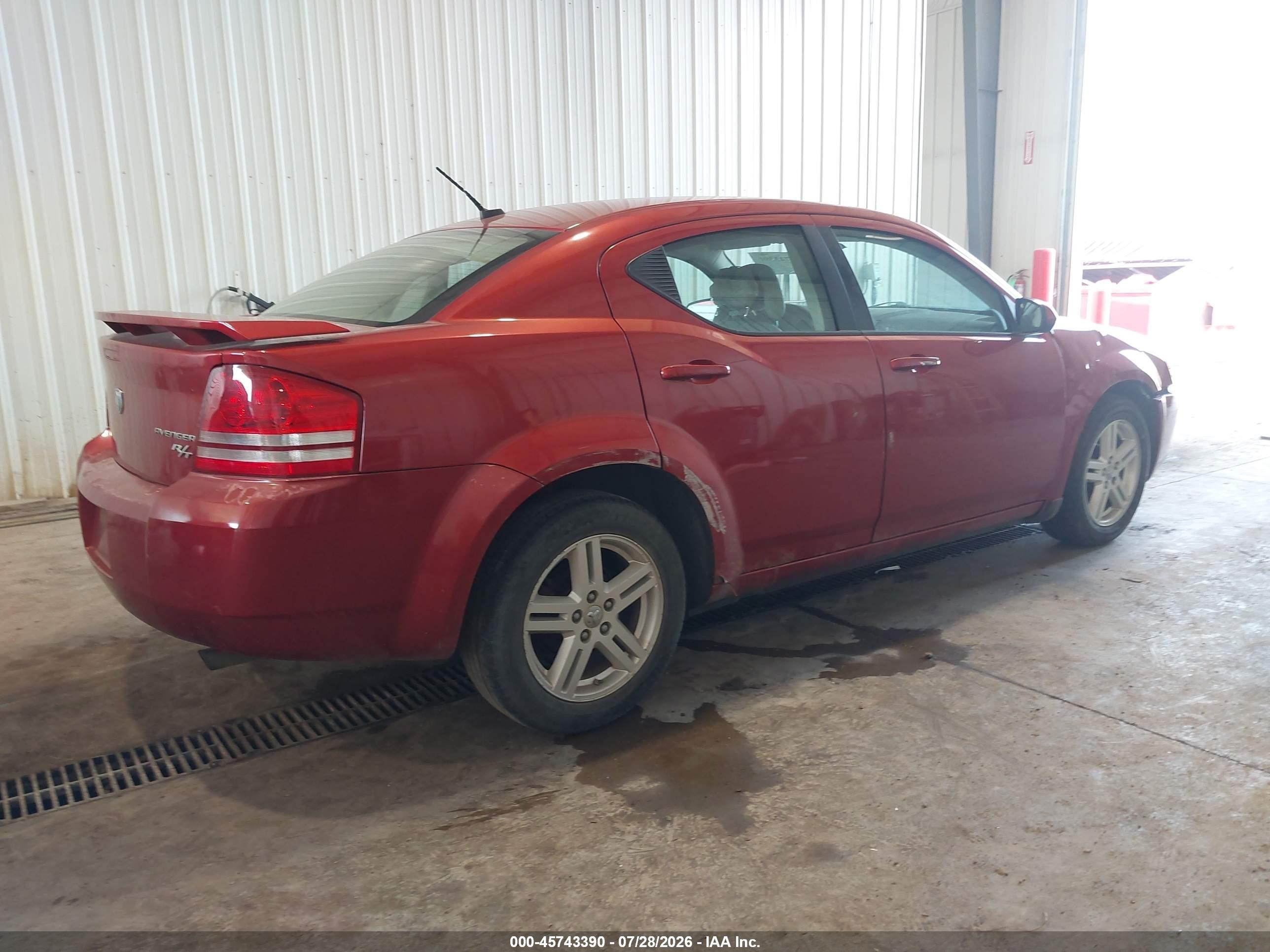2010 Dodge Avenger R/t Red vin: 1B3CC5FB4AN221505