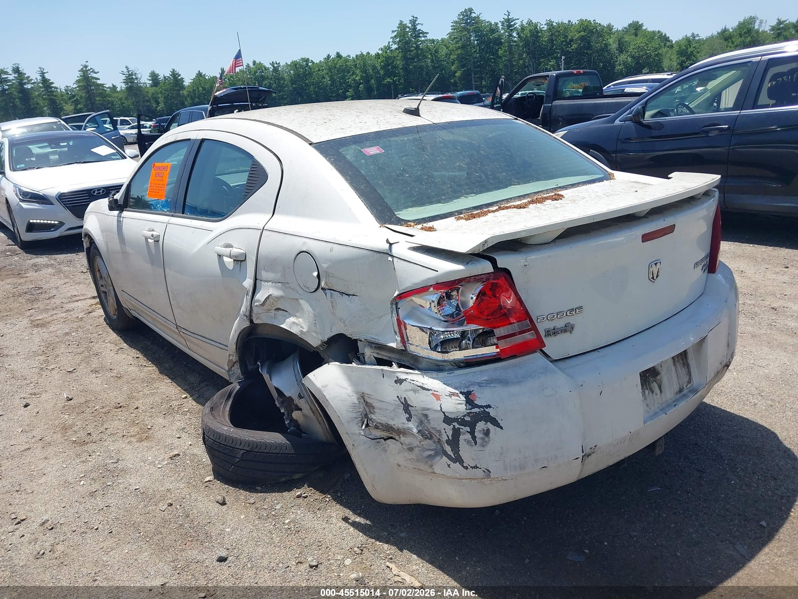 2010 Dodge Avenger R/t White vin: 1B3CC5FB9AN156490