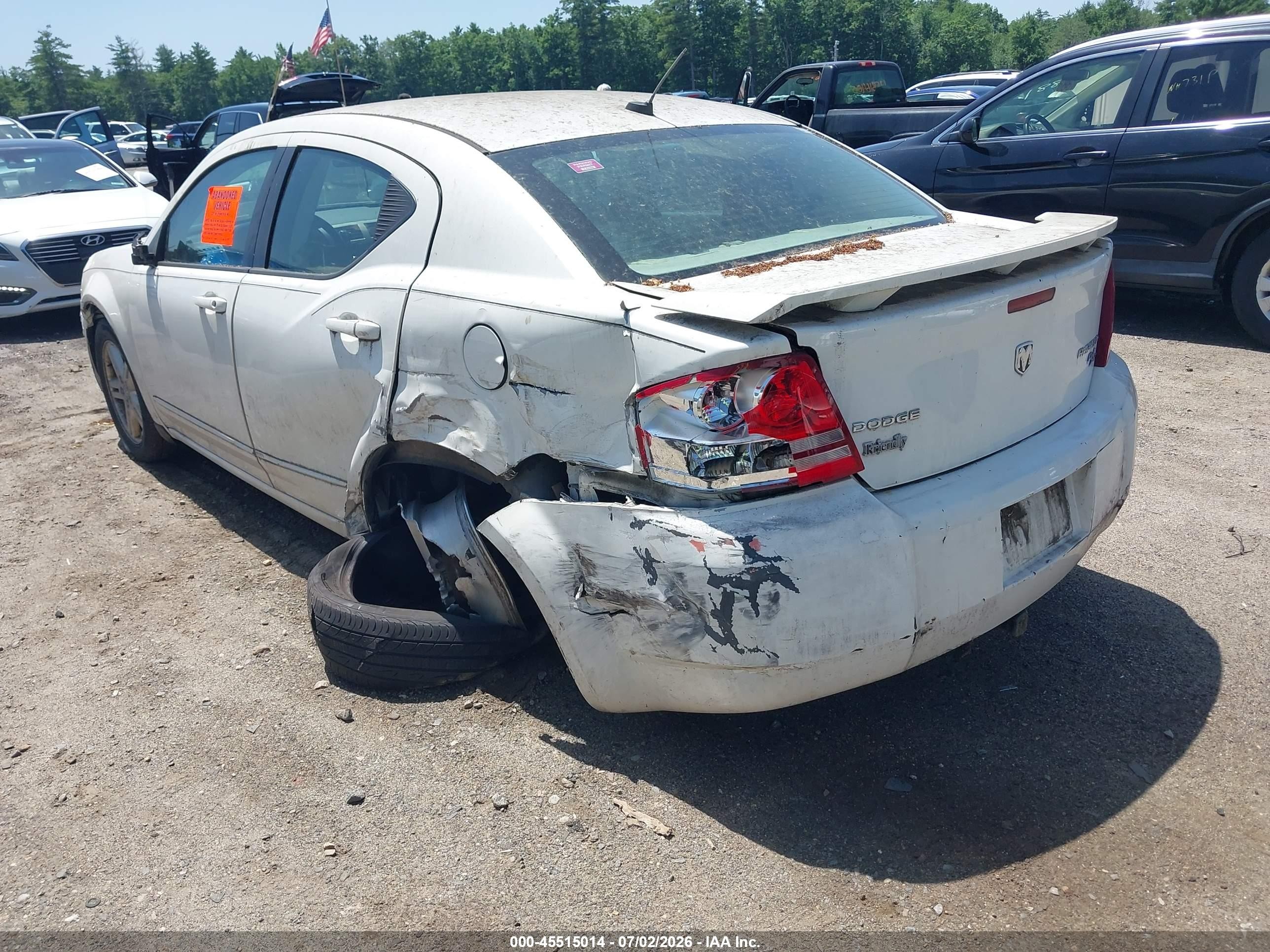 2010 Dodge Avenger R/t White vin: 1B3CC5FB9AN156490