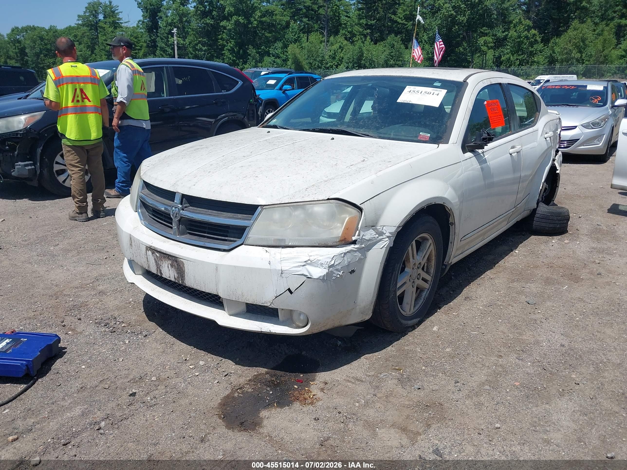 2010 Dodge Avenger R/t White vin: 1B3CC5FB9AN156490