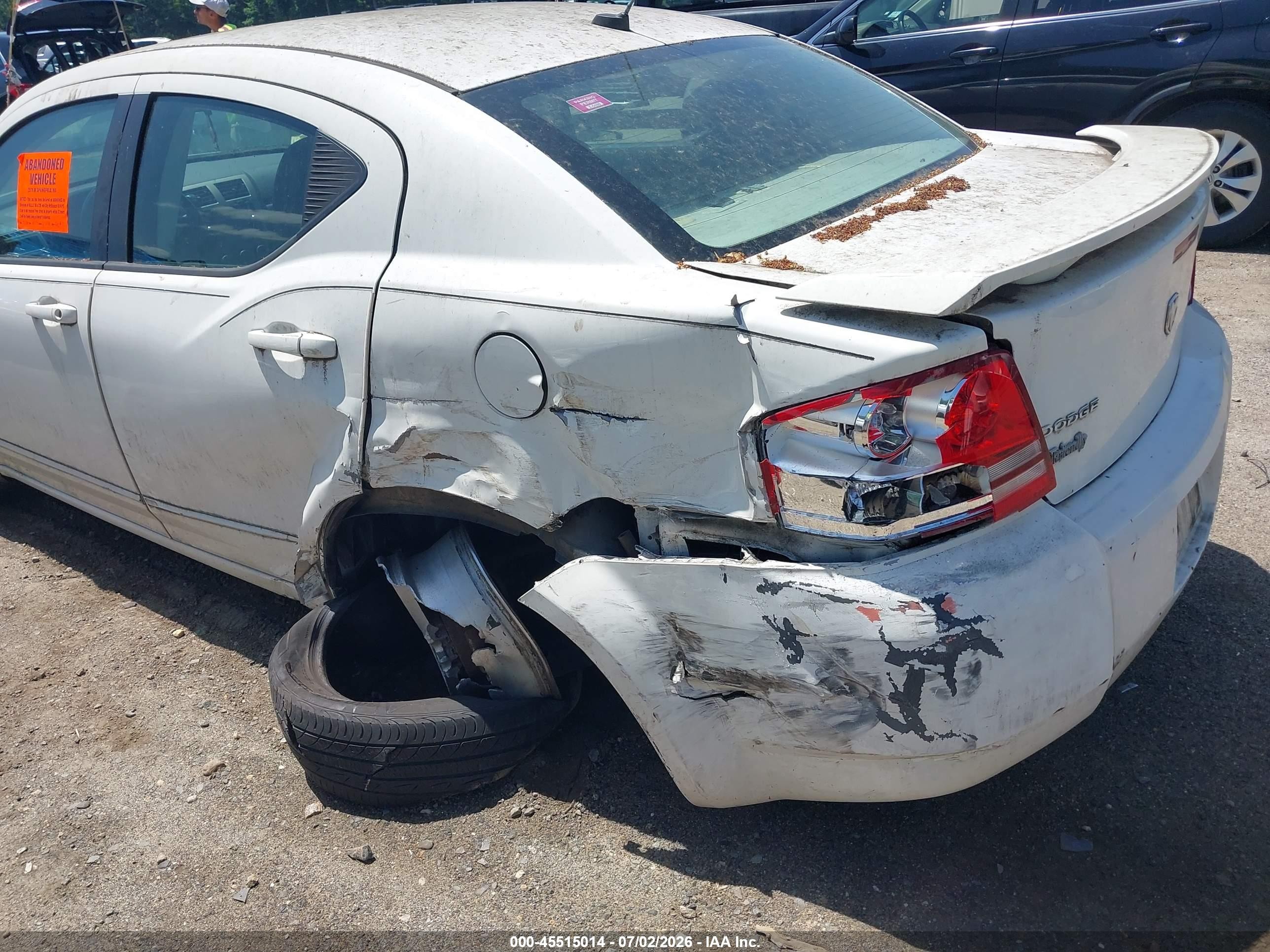 2010 Dodge Avenger R/t White vin: 1B3CC5FB9AN156490