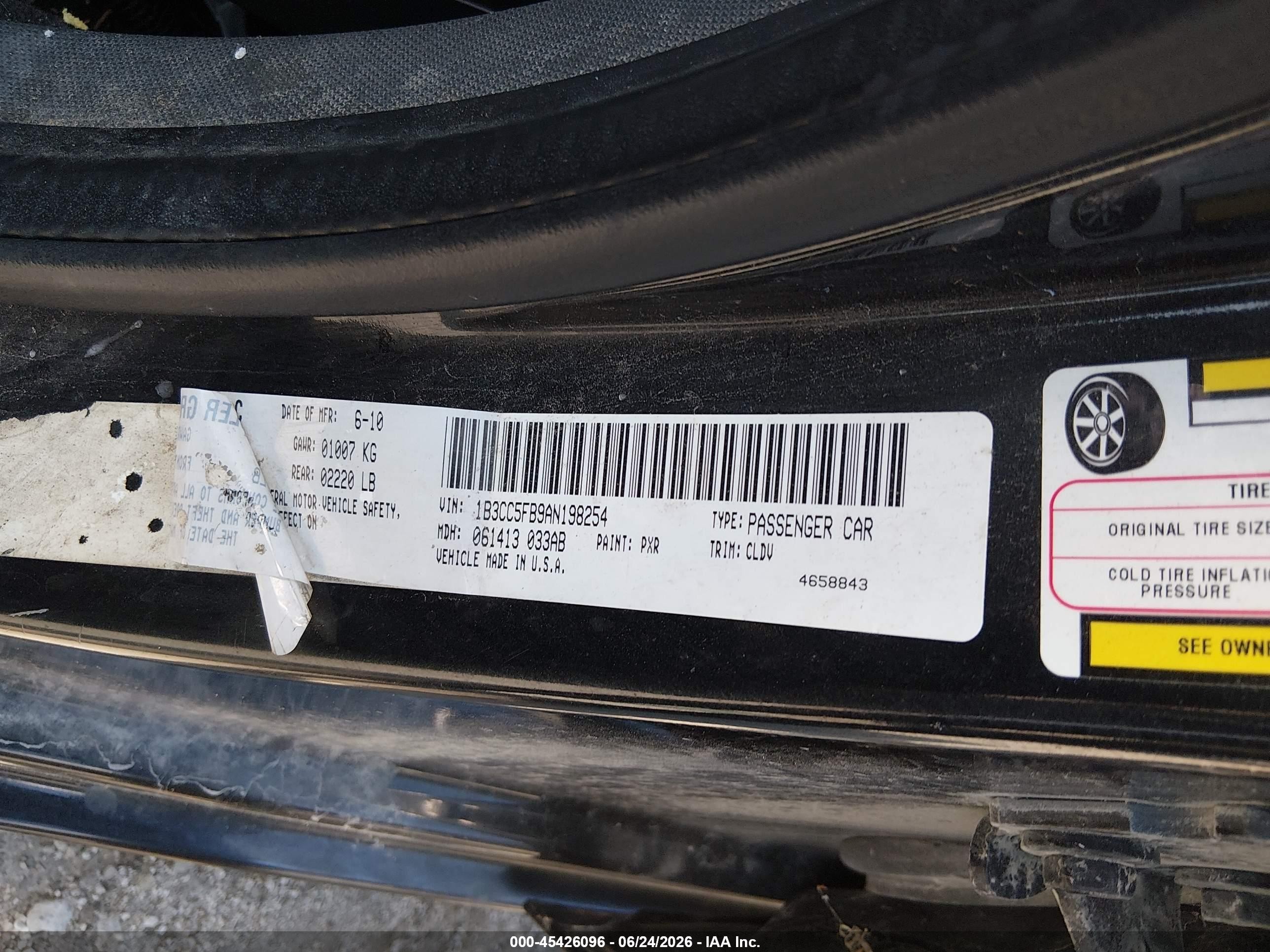 2010 Dodge Avenger R/t Black vin: 1B3CC5FB9AN198254