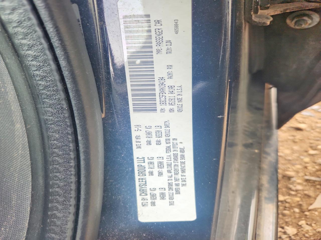 2010 Dodge Avenger R Черный vin: 1B3CC5FBXAN184184
