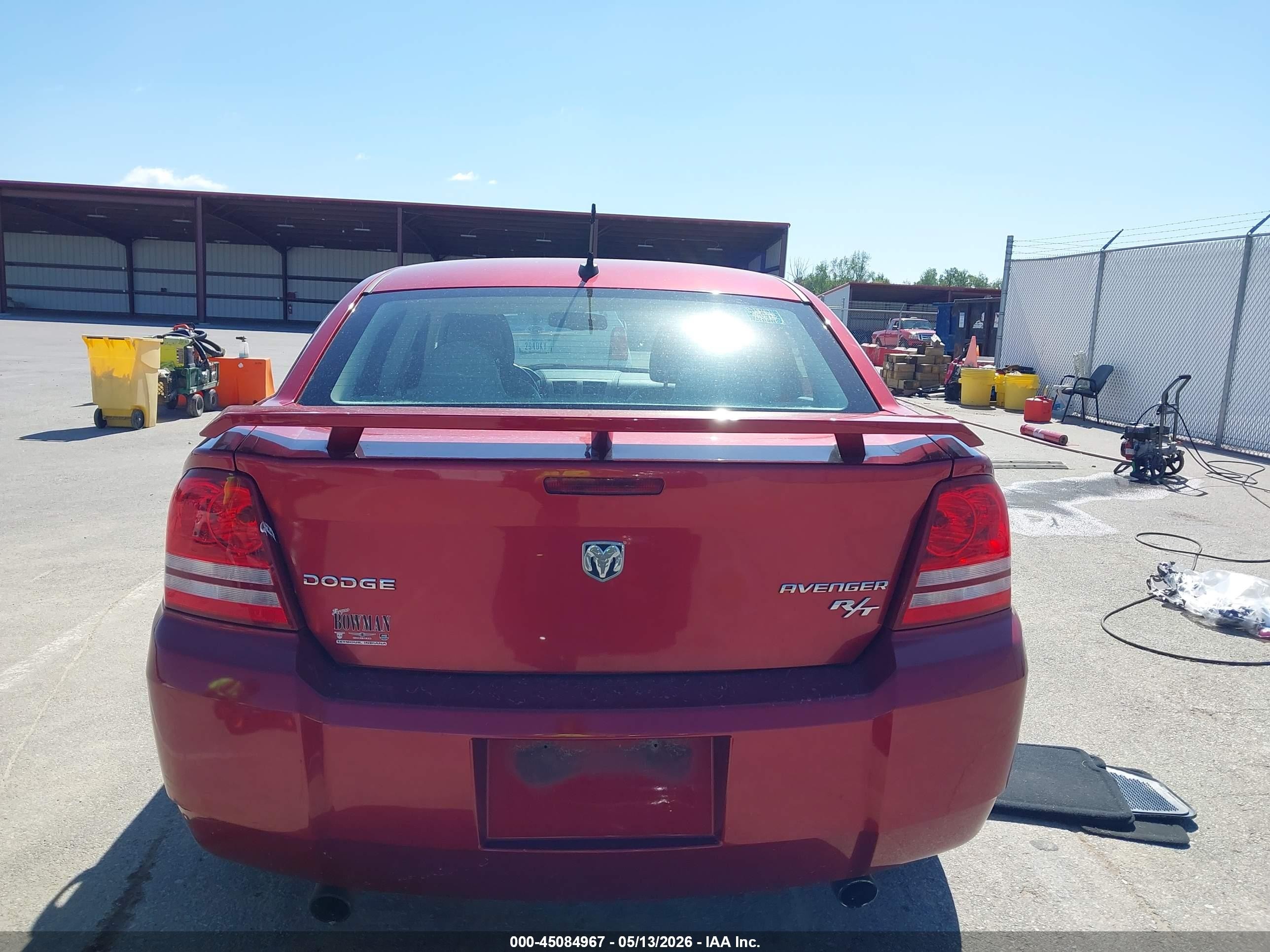 2010 Dodge Avenger R/t Red vin: 1B3CC5FV0AN159238