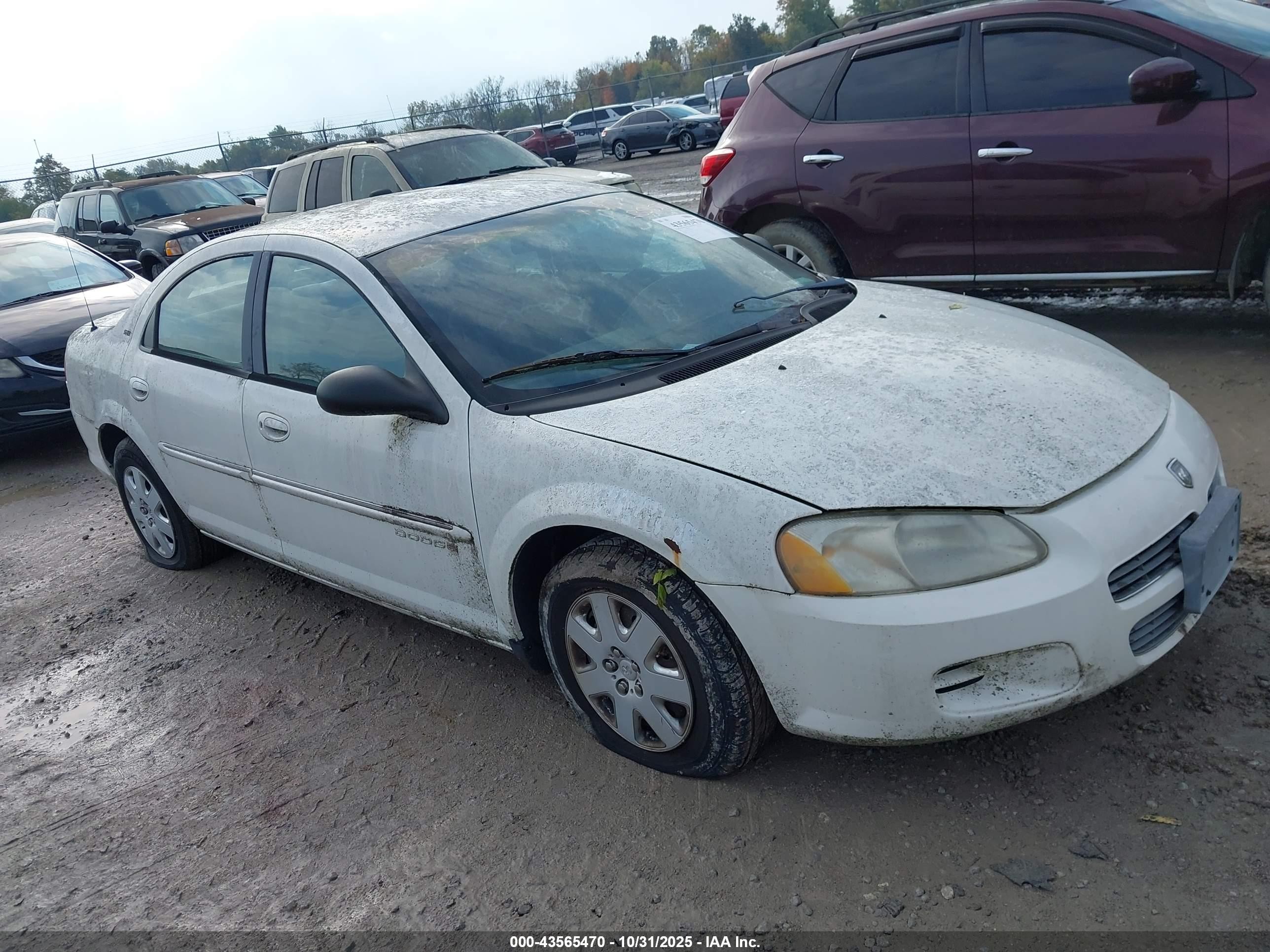 2001 Dodge Stratus Se Белый vin: 1B3EJ46U71N508234