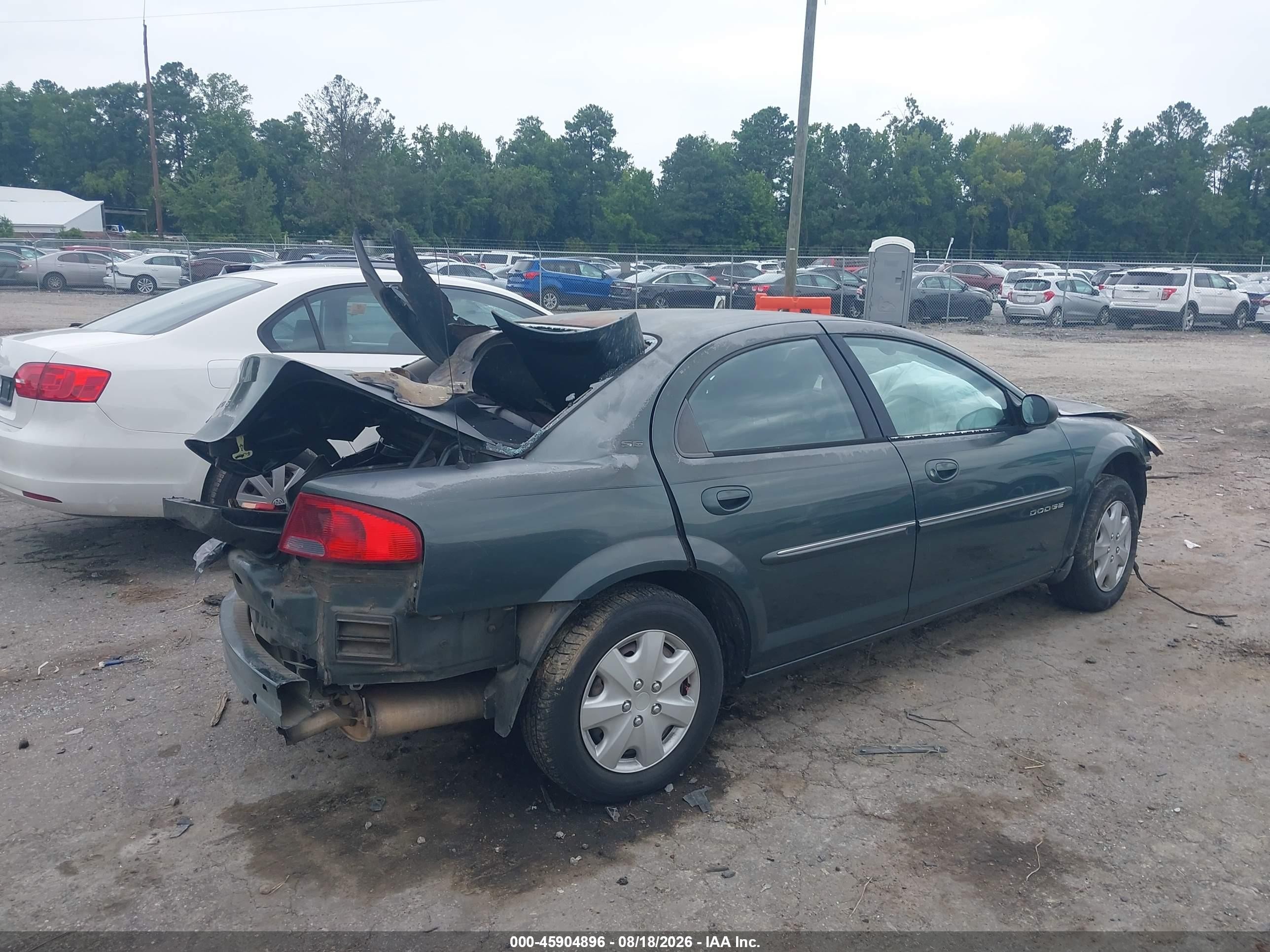 2001 Dodge Stratus Se Green vin: 1B3EJ46X01N506772