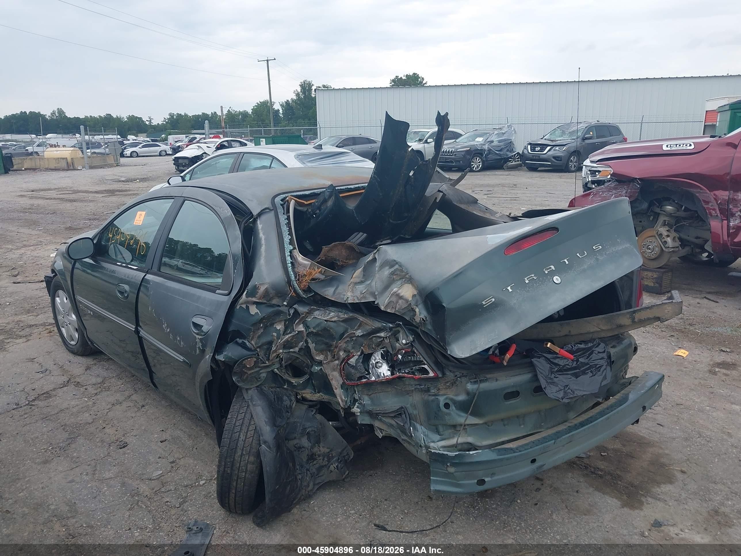 2001 Dodge Stratus Se Green vin: 1B3EJ46X01N506772