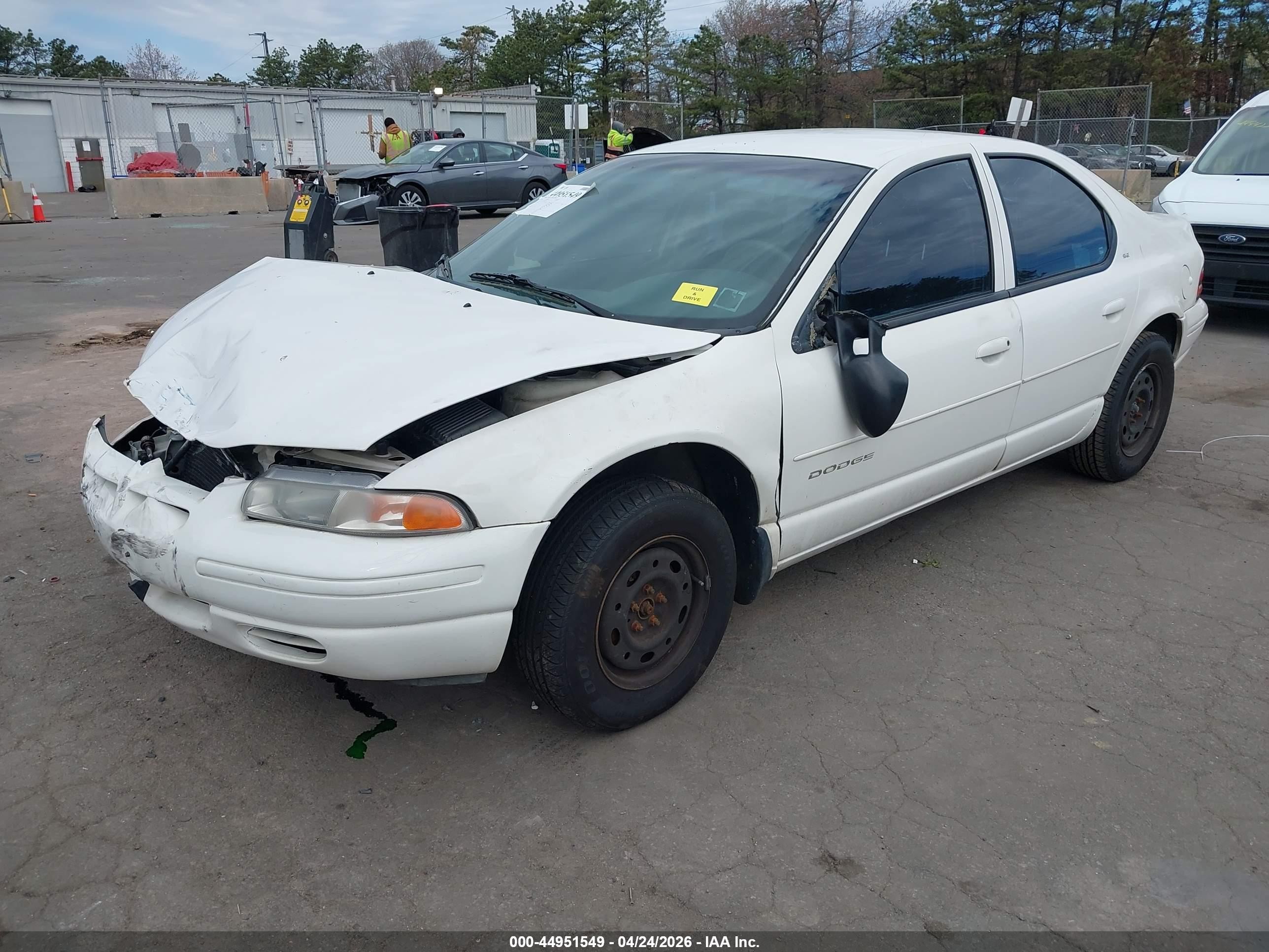 2000 Dodge Stratus Se White vin: 1B3EJ46X0YN104986