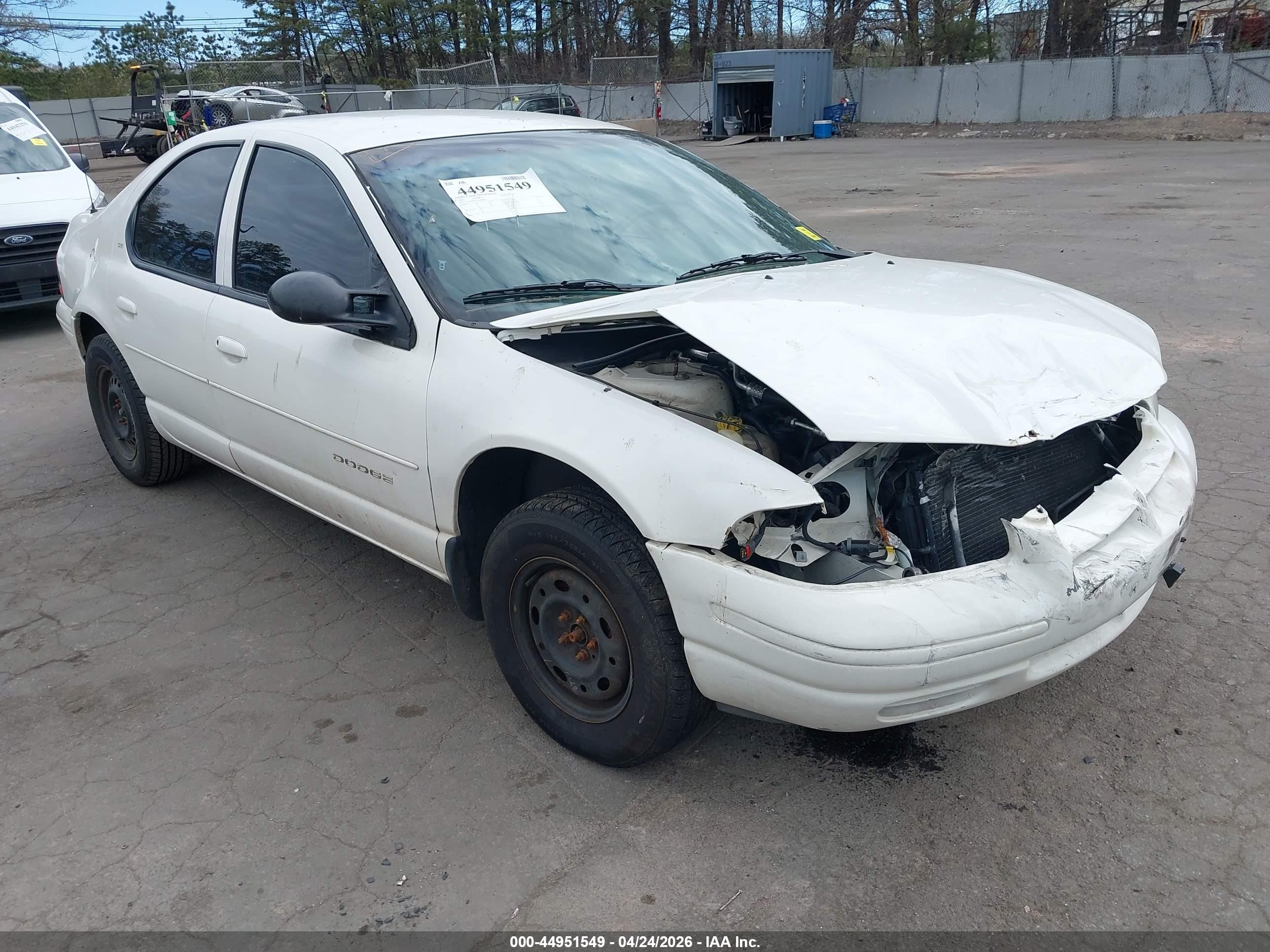 2000 Dodge Stratus Se White vin: 1B3EJ46X0YN104986