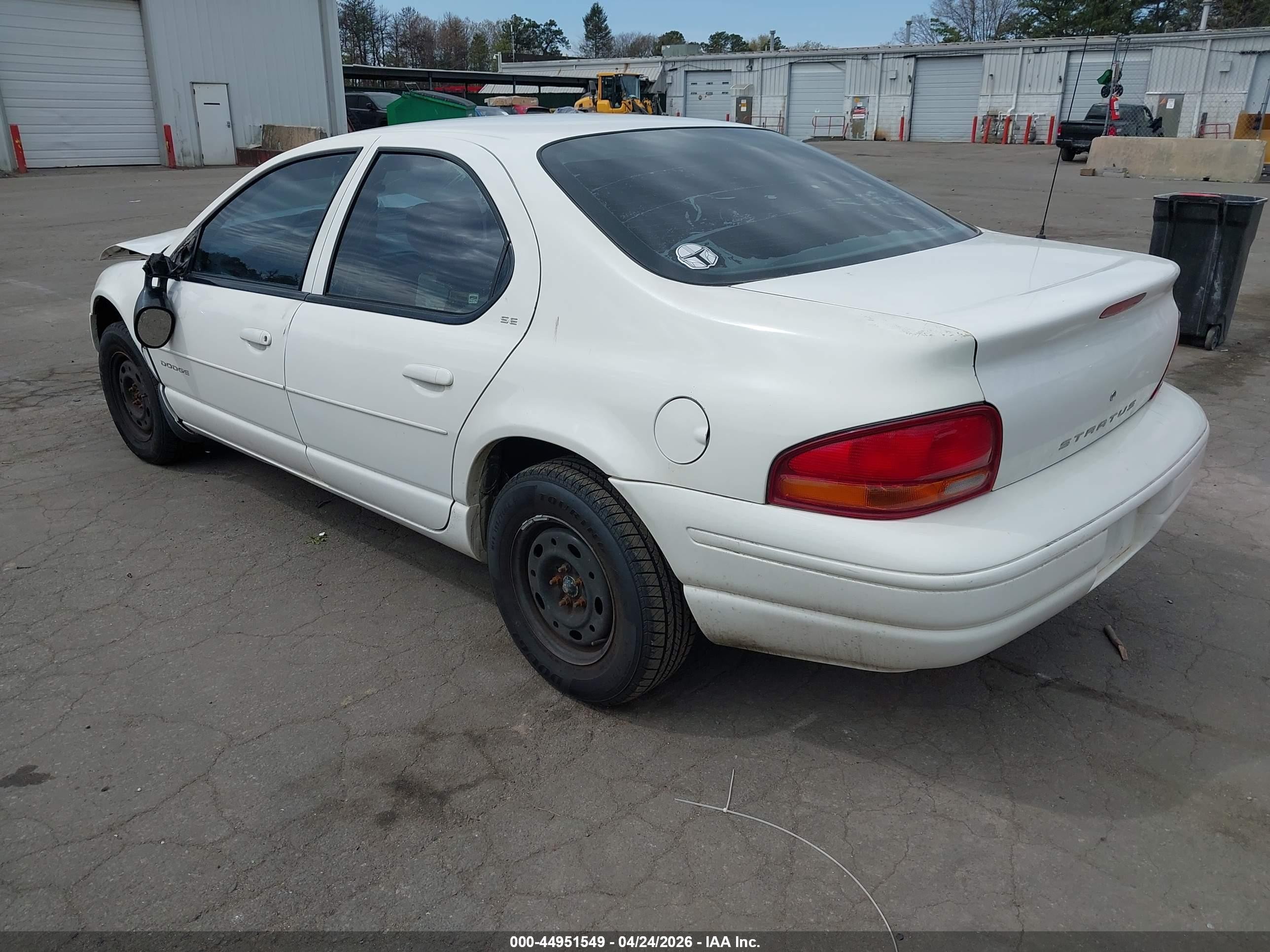 2000 Dodge Stratus Se White vin: 1B3EJ46X0YN104986